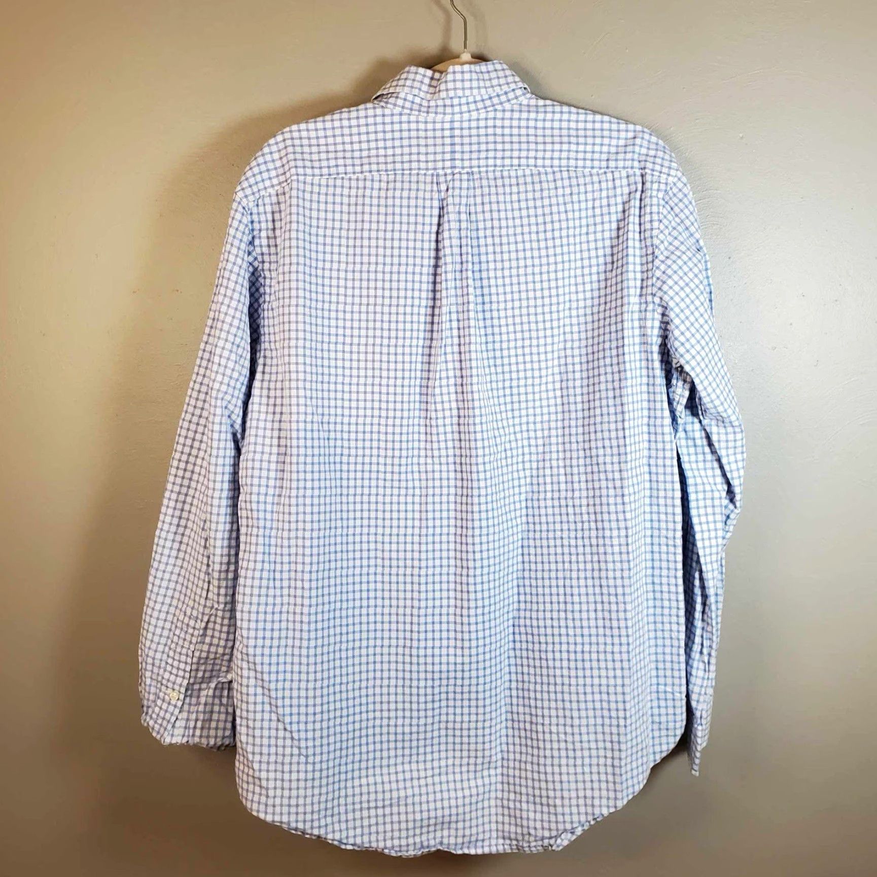 Polo Ralph Lauren Polo Ralph Lauren Shirt L Mens Blue Gingham Check Custom Fit Short Sleeve Shirt Size US L / EU 52-54 / 3 - 7 Thumbnail