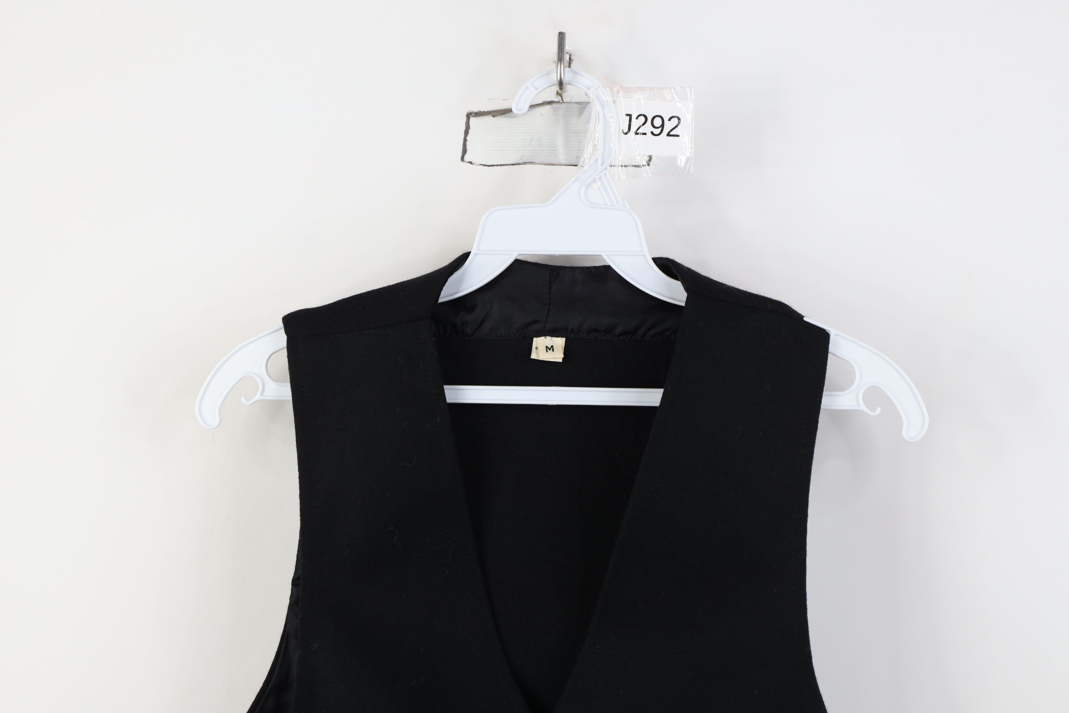Vintage Vintage 50s Streetwear Blank Wool Suit Vest Jacket Black USA Size US M / EU 48-50 / 2 - 2 Thumbnail