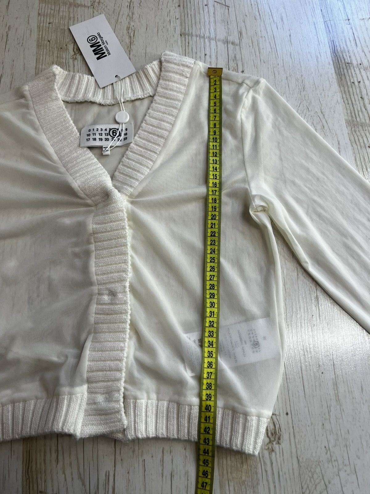 Maison Margiela MM6 Maison Margiela Mesh Cardigan Ivory Size M New Size M / US 6-8 / IT 42-44 - 17 Thumbnail