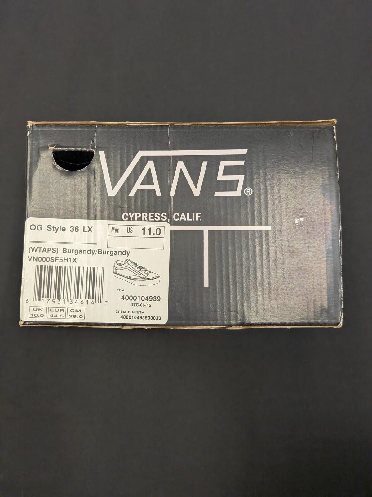 Vans Vans WTAPS OG Style 36 LX Burgundy VN000SF5H1X US11 Size US 11 / EU 44 - 12 Thumbnail