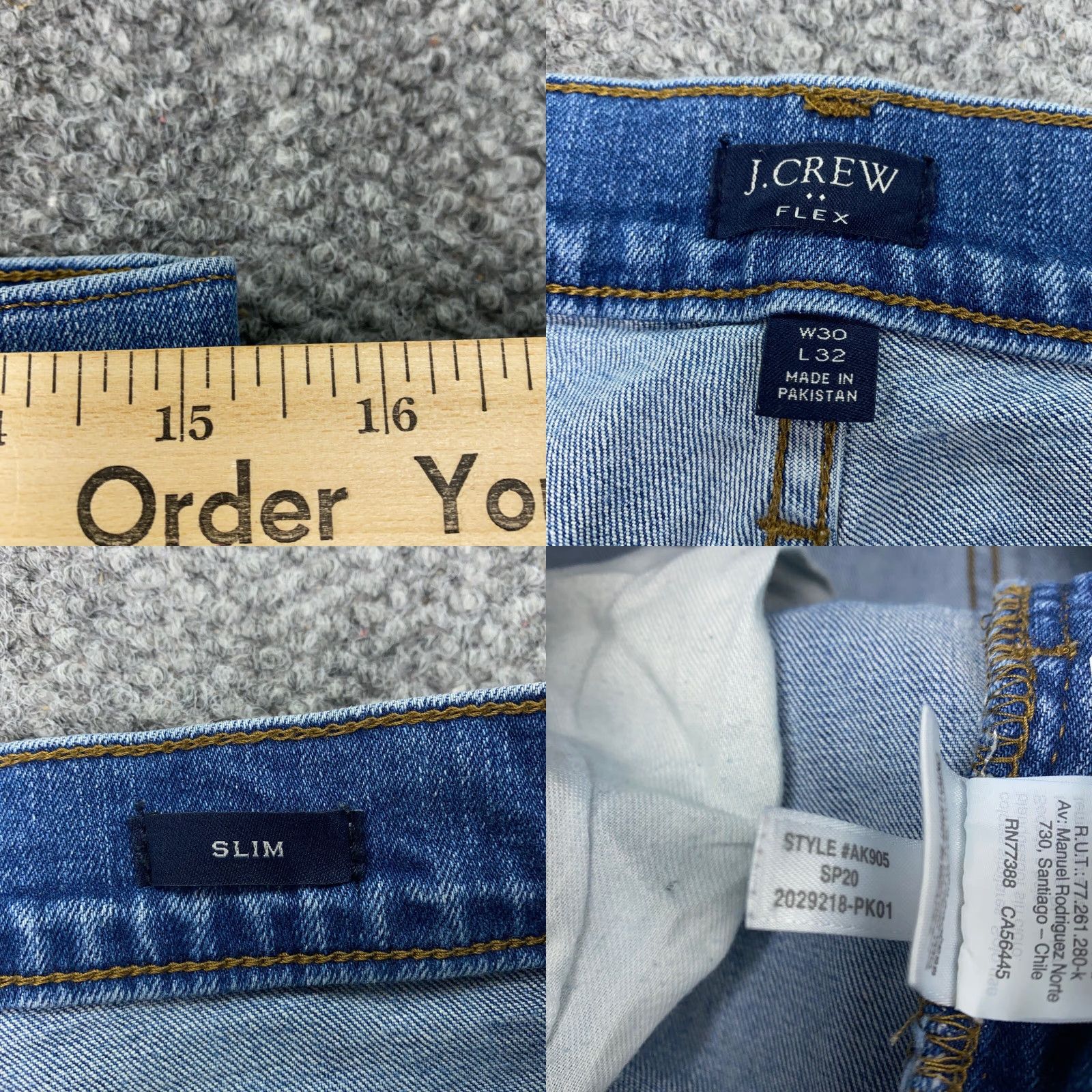J.Crew J.CREW Jeans Slim Fit 30x31 Denim Blue Stretch Modern Straight Mens Size US 30 / EU 46 - 8 Thumbnail