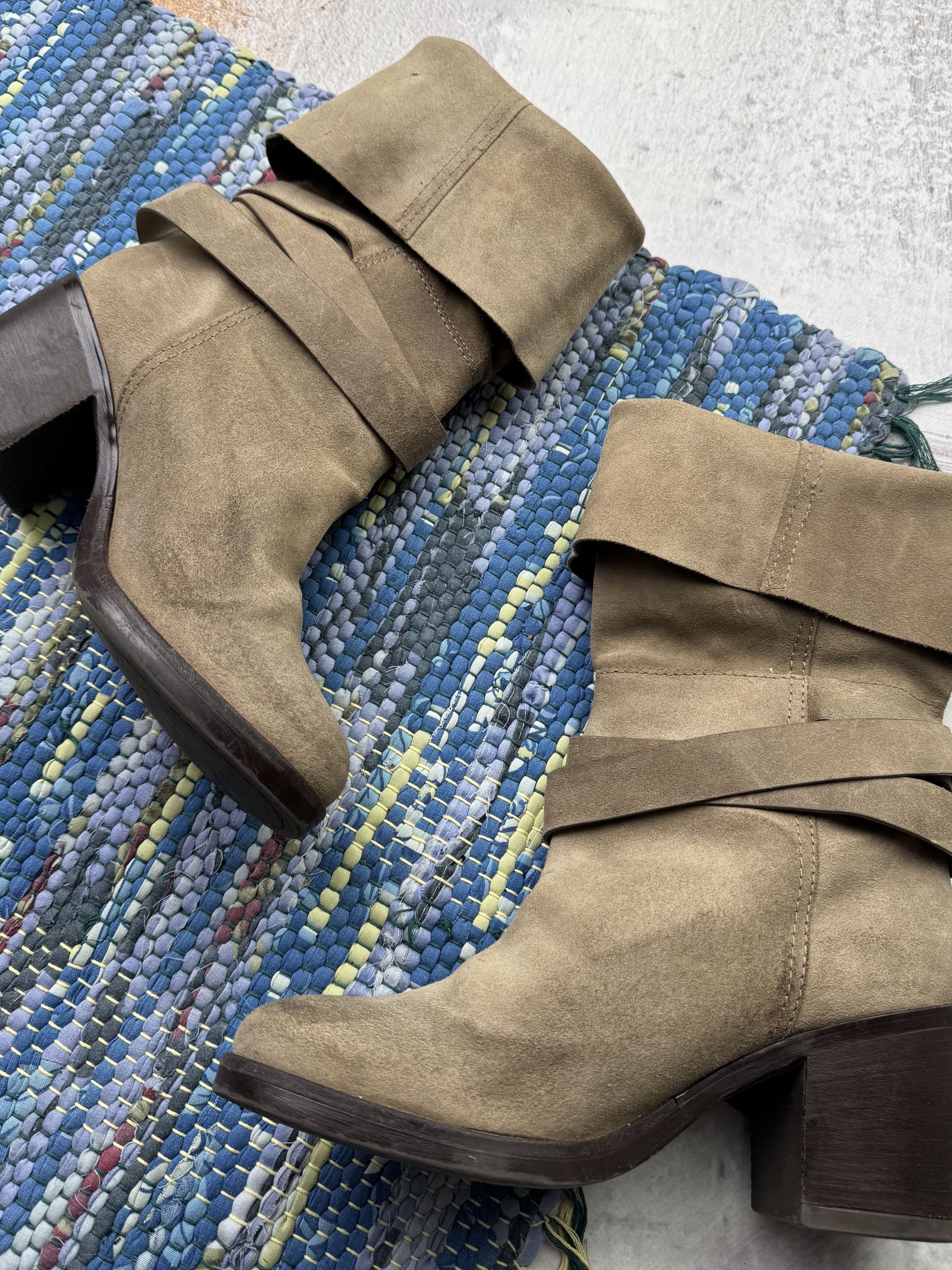 Japanese Brand Vintage Leather Boots With Straps A691D8(114) Size US 10 / IT 40 - 4 Thumbnail