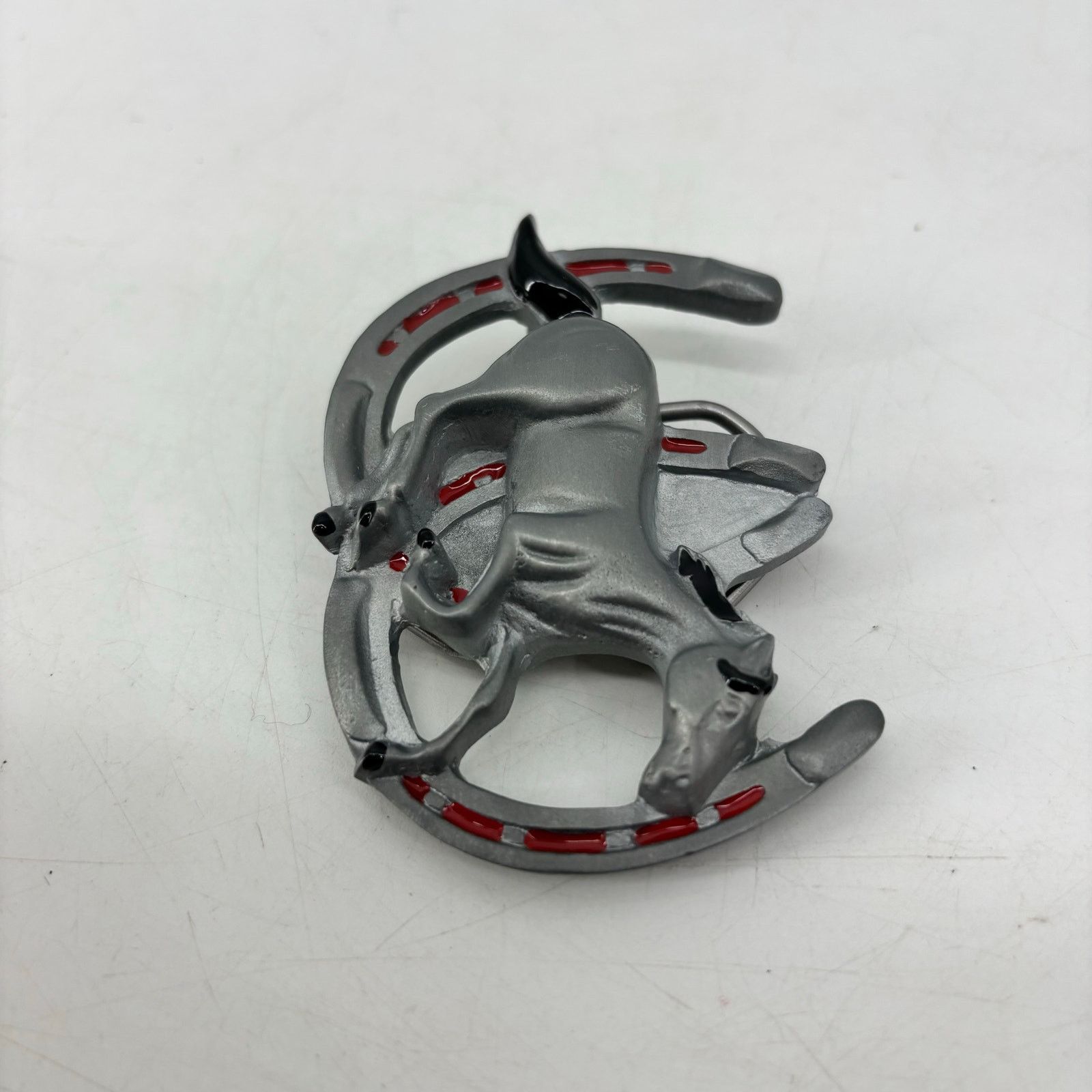Vintage Great American Buckle Co. Horse & Horseshoe Belt Buckle Size ONE SIZE - 11 Thumbnail