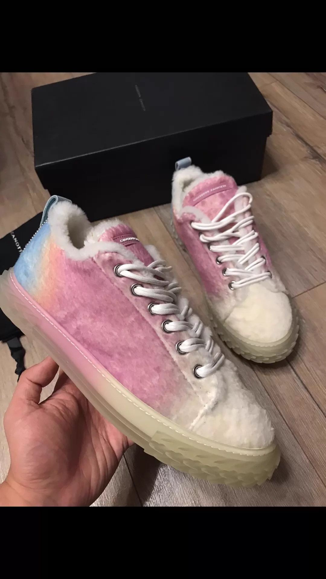 Giuseppe Zanotti Giuseppe Zanotti NWT shearling candy gradient shoes 43 Size US 10 / EU 43 - 2 Thumbnail
