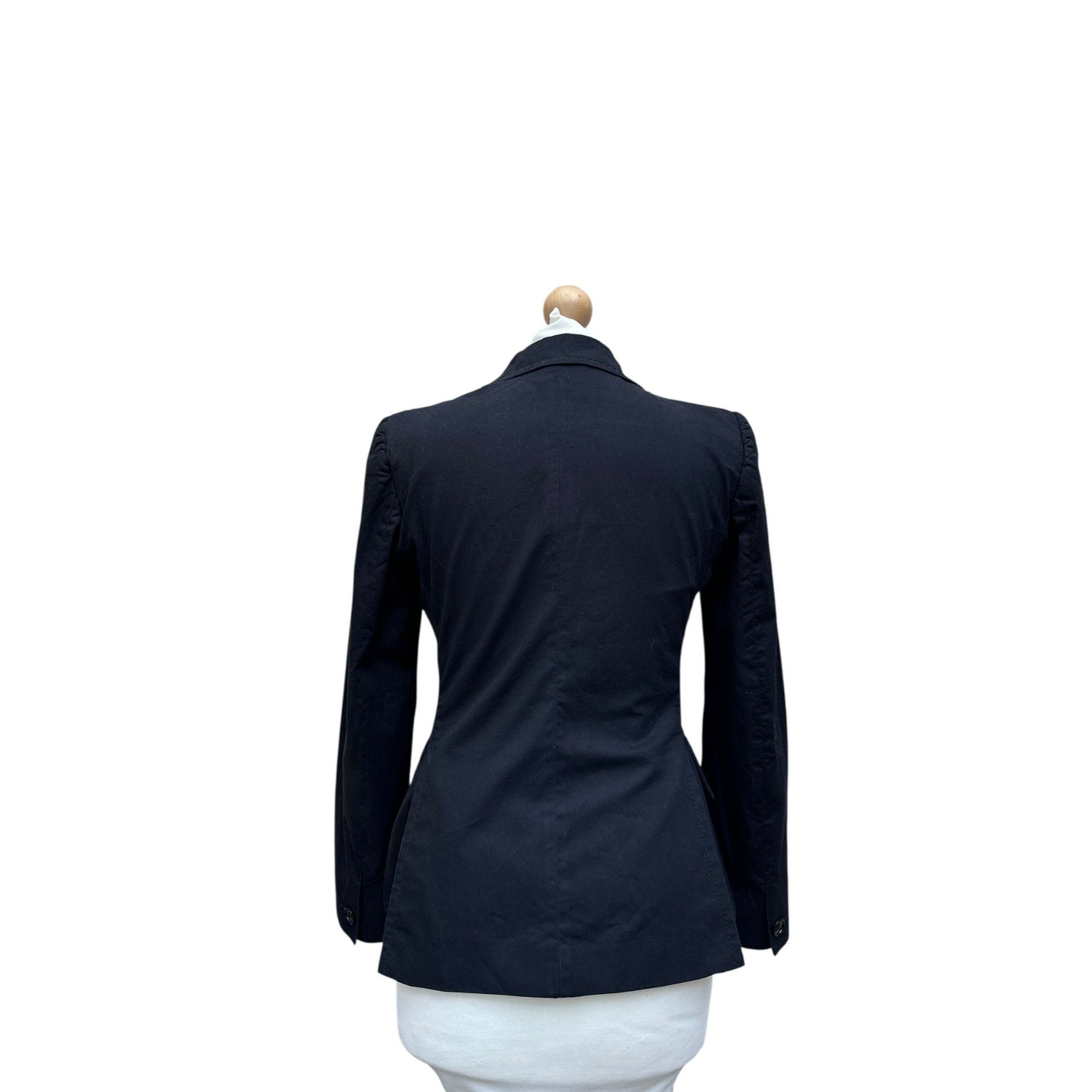 Miu Miu Black Cotton Blazer Jacket Size XS / US 0-2 / IT 36-38 - 6 Thumbnail