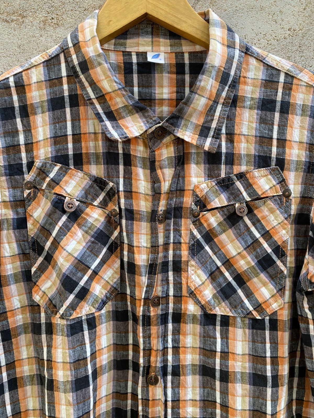 Pure Blue Japan Pure Blue Japan Western Plaid Shirt Size US L / EU 52-54 / 3 - 4 Thumbnail