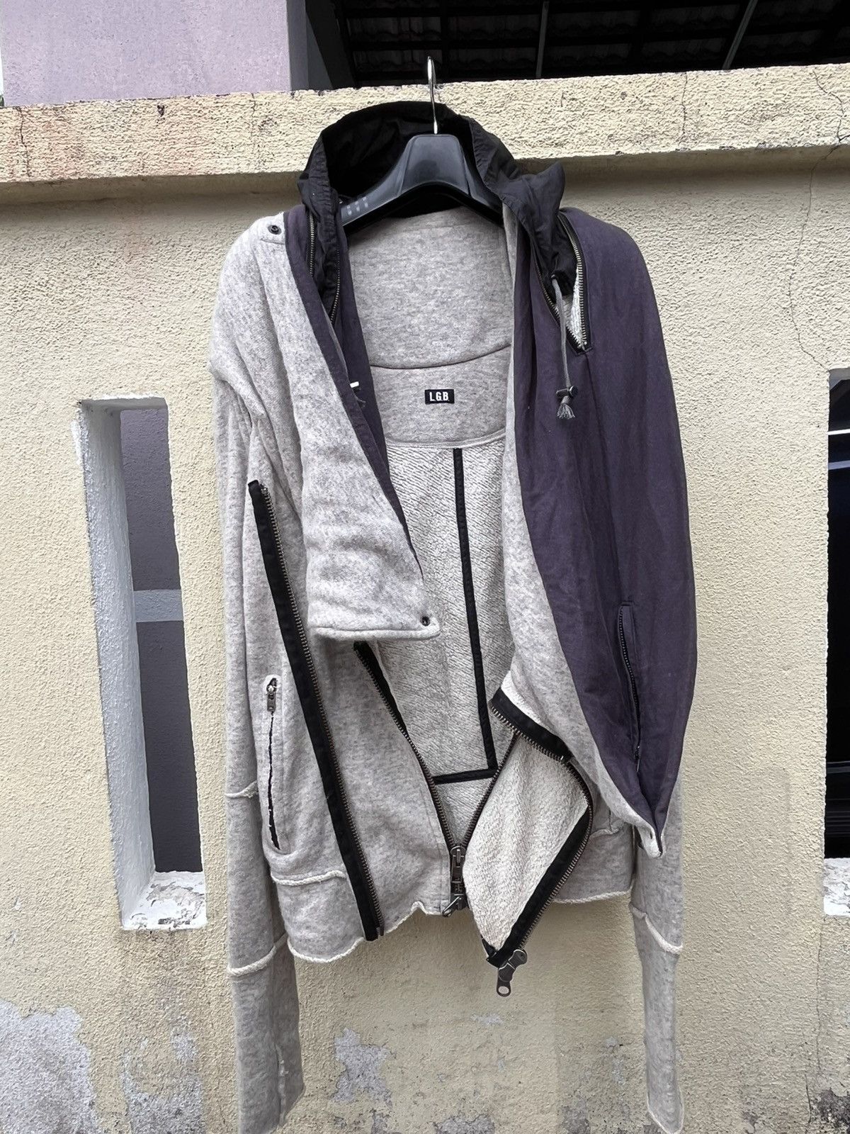 Le Grande Bleu (L.G.B.) Vintage bono-16 light jacket grey cotton blend asymmetrical Size US S / EU 44-46 / 1 - 24 Thumbnail