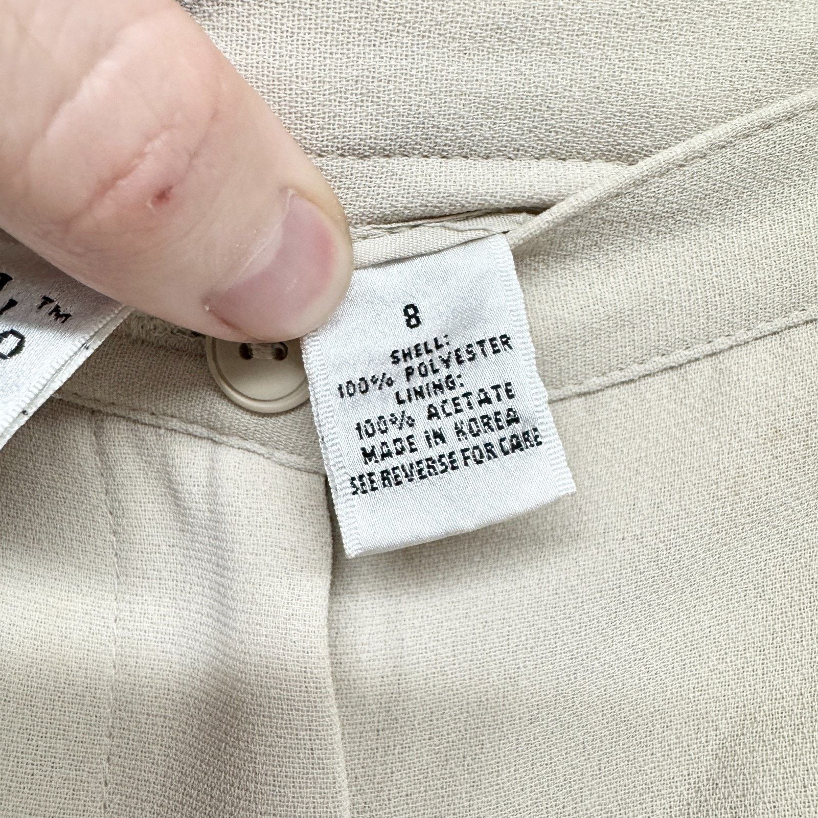 Other Madison Studio Pants Size 8 Beige Pleated Front Trousers Size 30" / US 8 / IT 44 - 4 Thumbnail