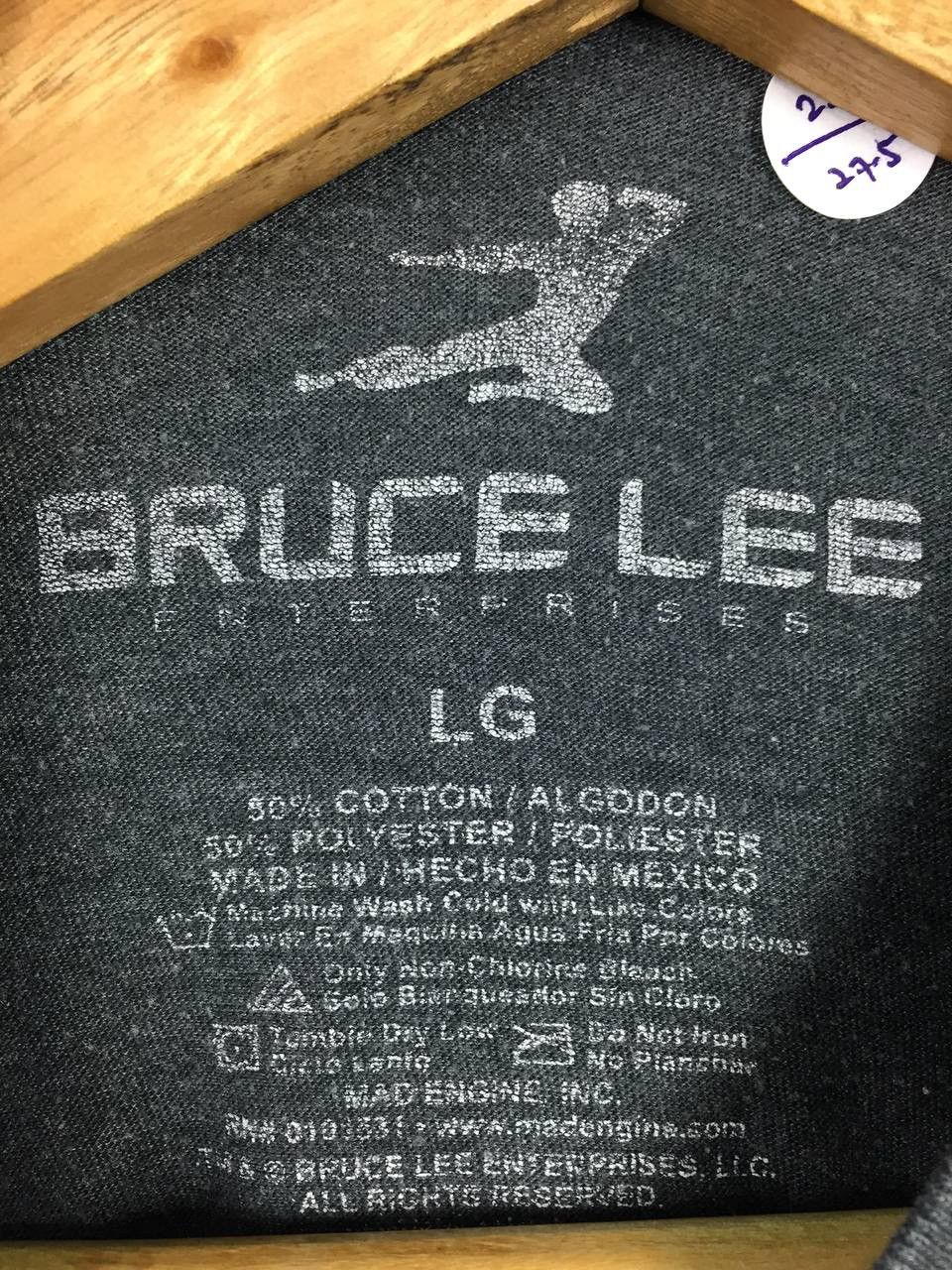 Vintage Bruce Lee Fear Is For Others Pop Culture Movie Tee Size US L / EU 52-54 / 3 - 6 Thumbnail