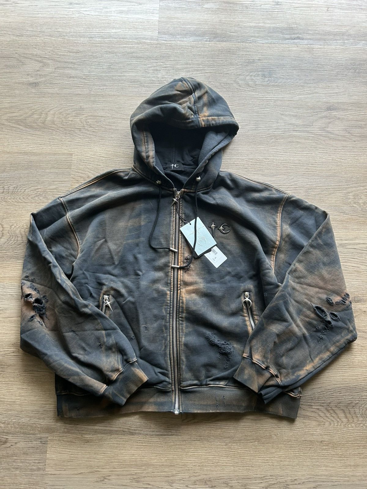 Thug Club Thug Club Two-Tone Washed Zip Hoodie Size US L / EU 52-54 / 3 - 1 Thumbnail