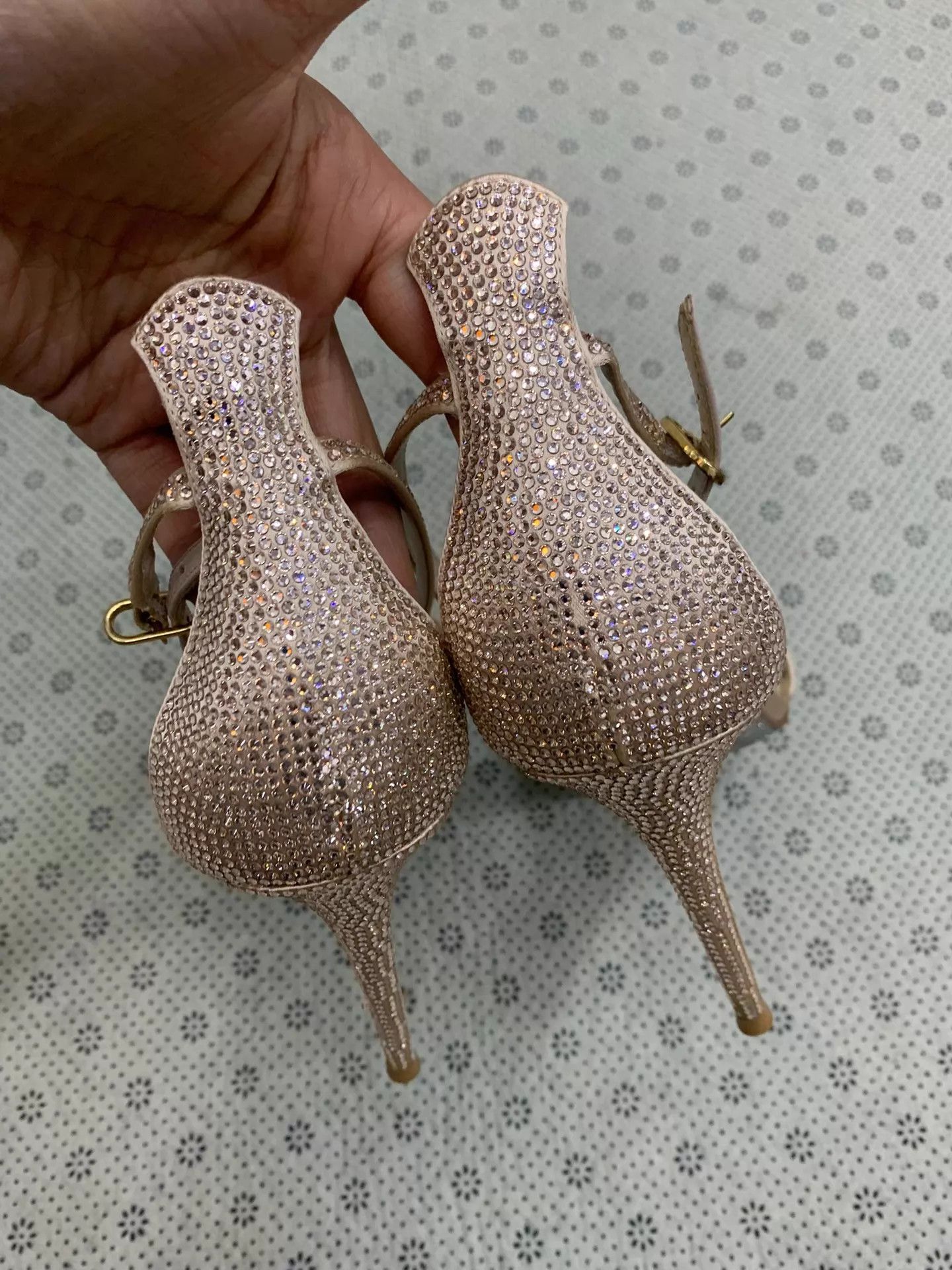 Rene Caovilla Rene Caovilla Pink Pave One-Strap Heels 40 New Size US 9.5 / IT 39.5 - 3 Thumbnail