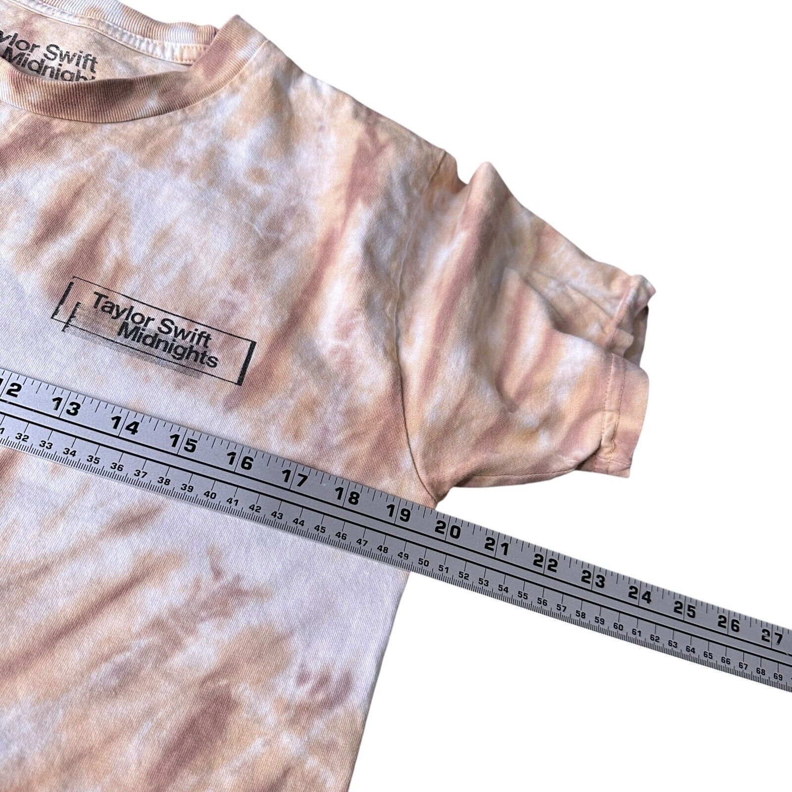 The Unbranded Brand Taylor Swift Midnights T-Shirt Medium White Brown Tie Dye Size US M / EU 48-50 / 2 - 7 Thumbnail