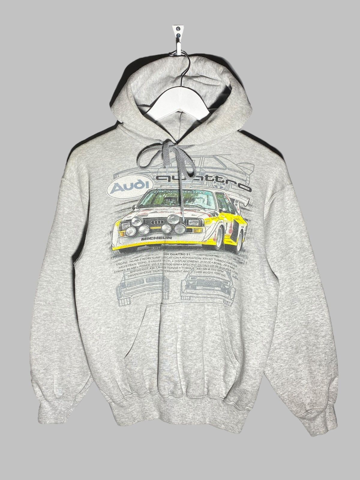 Vintage 🔥 VINTAGE AUDI QUATTRO RALLY HOODIE 90s WRC MICHELIN 🔥 Size US S / EU 44-46 / 1 - 1 Thumbnail