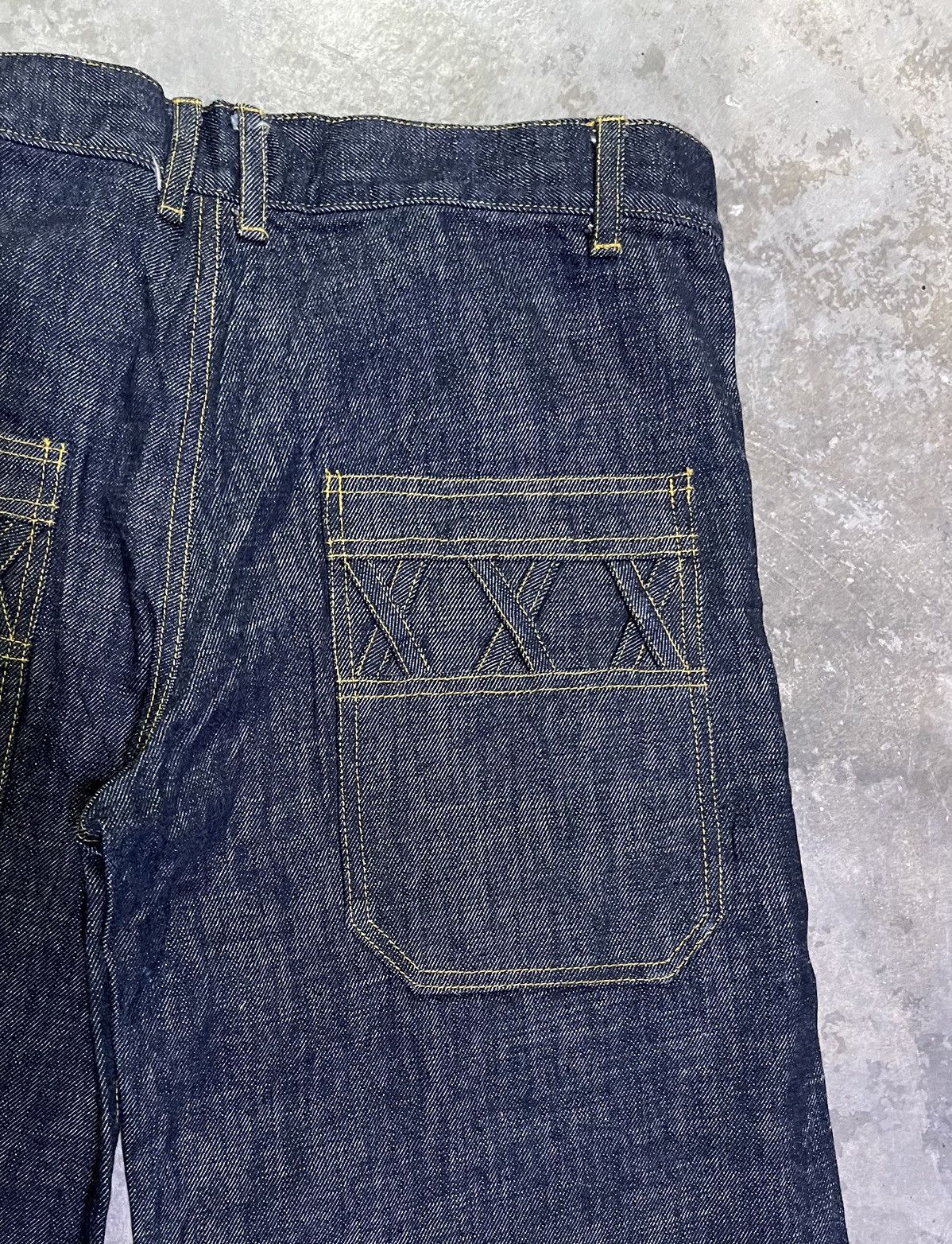 If Six Was Nine × Japanese Brand Super Flare Jeans Japan Chewin’ Bacco Size US 29 - 14 Thumbnail