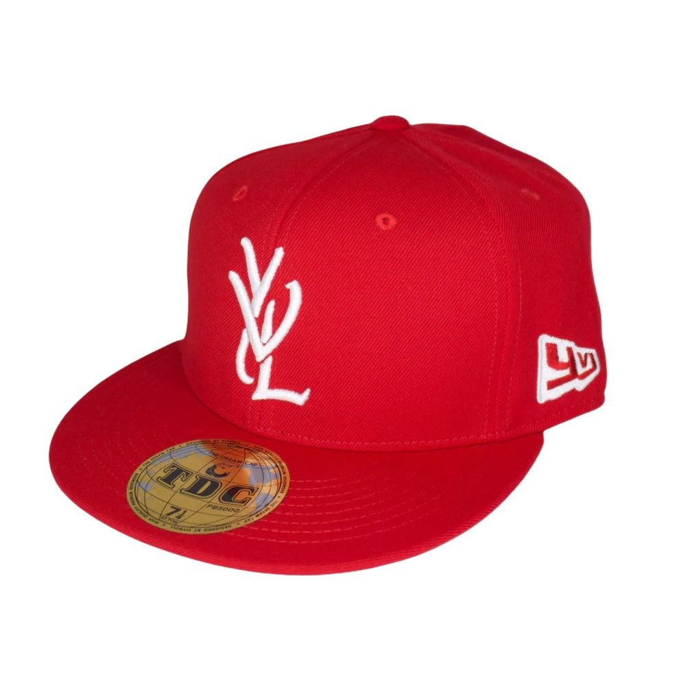playboi carti All Red White キャップ Opium Playboi Carti Playboi Carti Opium YVL Fitted Hat White on