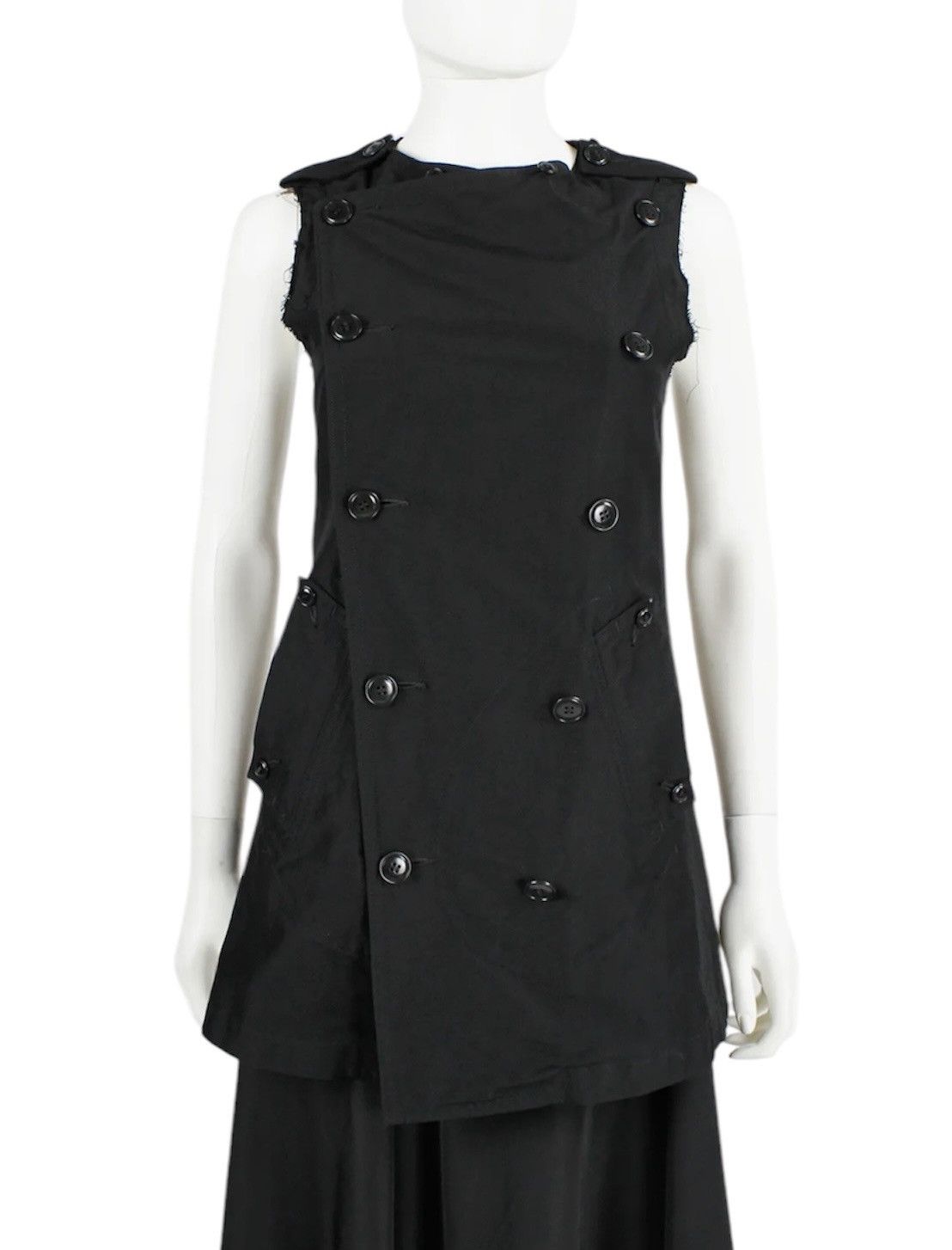 Y's × Yohji Yamamoto Y’s Yohji Yamamoto black double breasted vest with open back Size L / US 10 / IT 46 - 5 Thumbnail