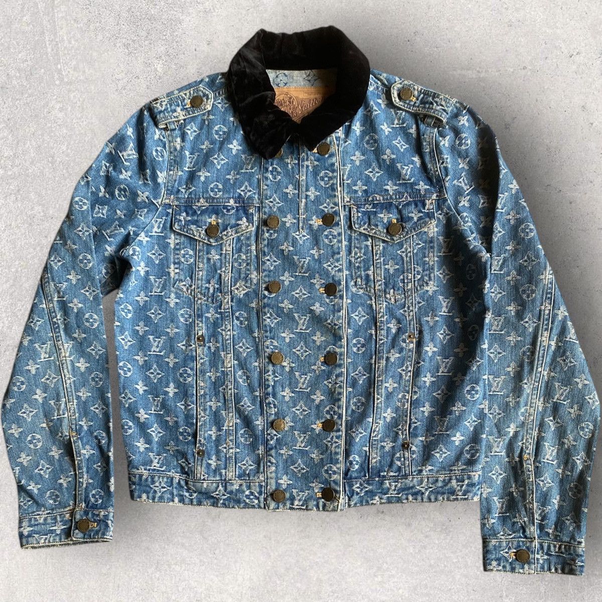 Louis Vuitton × Marc Jacobs AW05 Denim Monogram Jacket Size M / US 6-8 / IT 42-44 - 1 Thumbnail