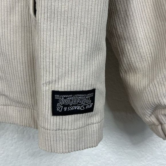 Levi's Levi's Corduroy Cream Button Down Shacket Shirt Jacket Coat Size US M / EU 48-50 / 2 - 2 Thumbnail
