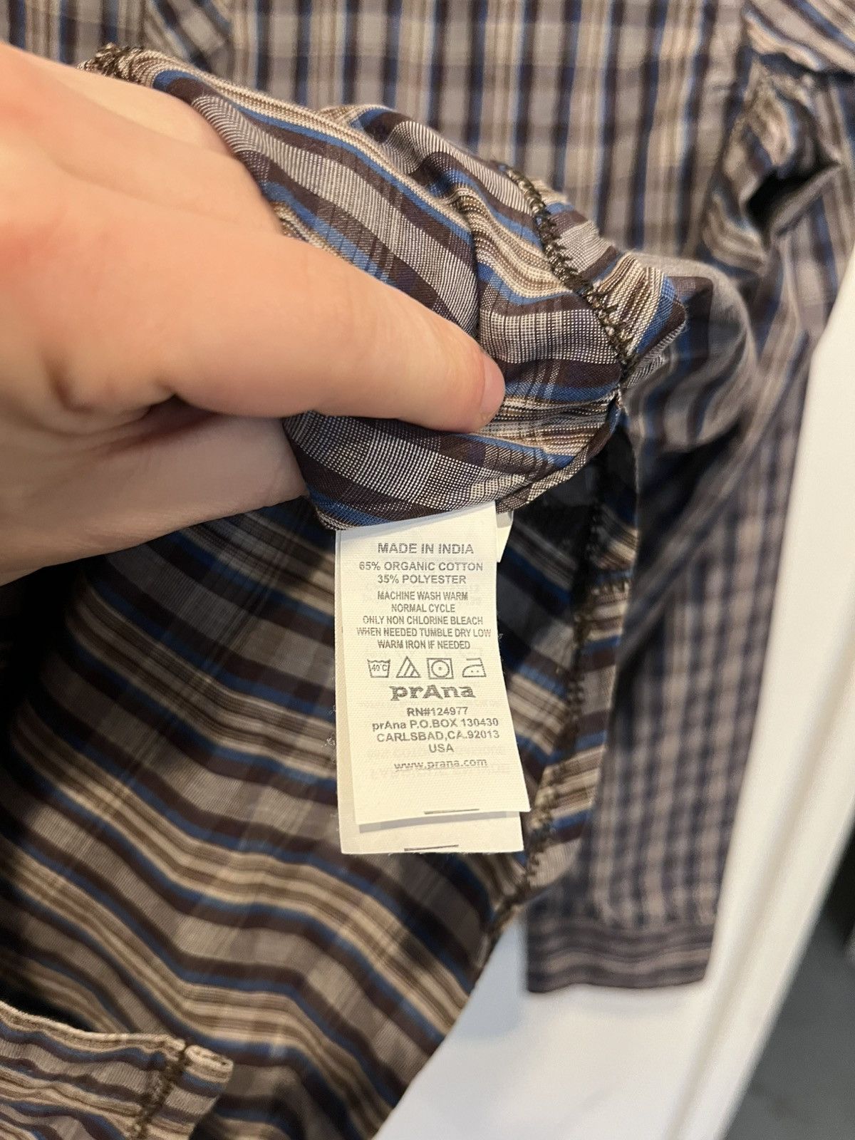 Prana Prana Men’s Slim Fit Large Brown Plaid Pearl Snap LS Shirt Size US L / EU 52-54 / 3 - 4 Thumbnail