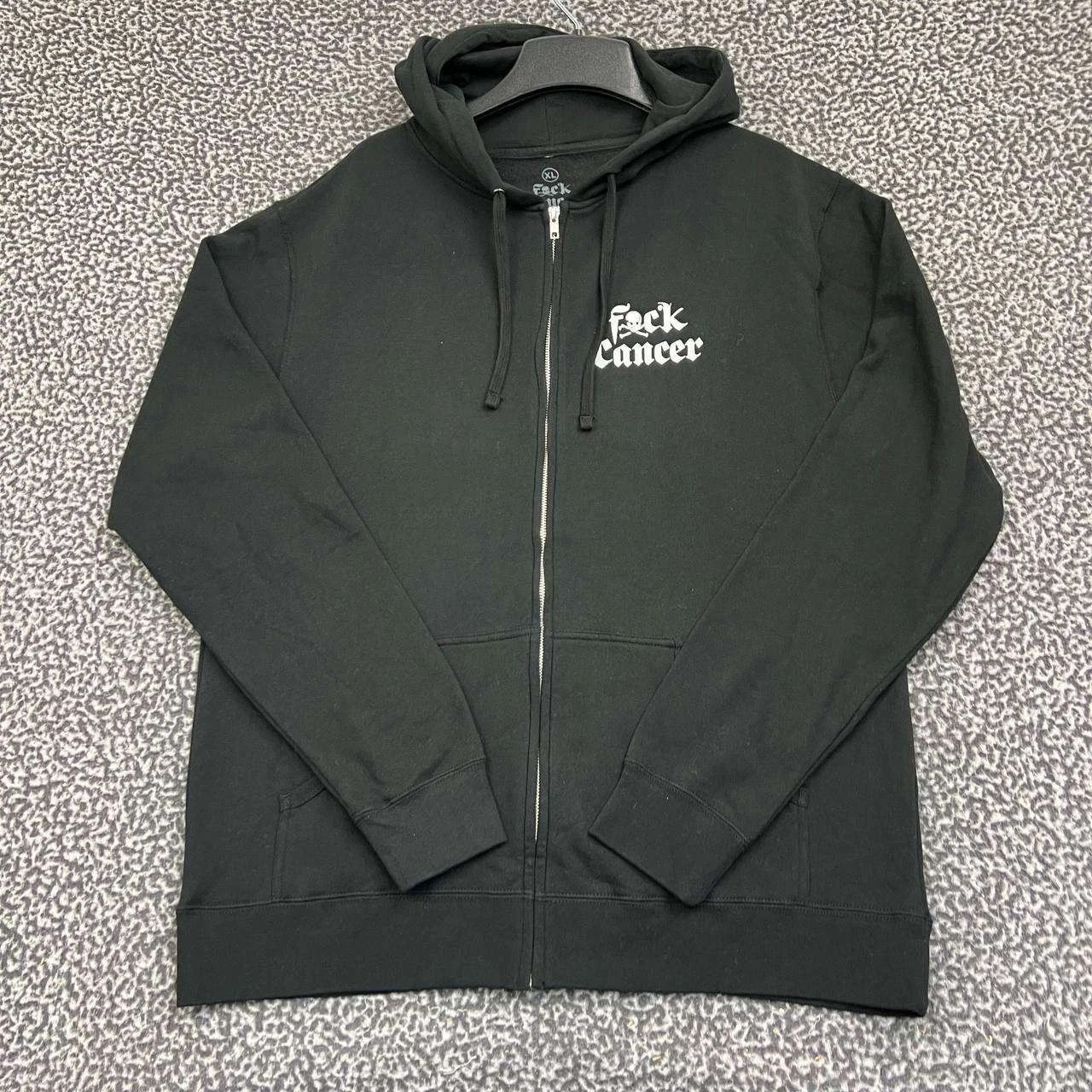 Other Fxck Cancer Hoodie Men XL Full Zip Long Sleeve Drawstring Size US XL / EU 56 / 4 - 1 Thumbnail