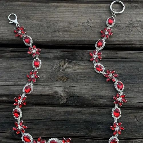 Jewelry Pigeon Blood Ruby Pants Chain, Wallet Chain Size ONE SIZE - 1 Thumbnail
