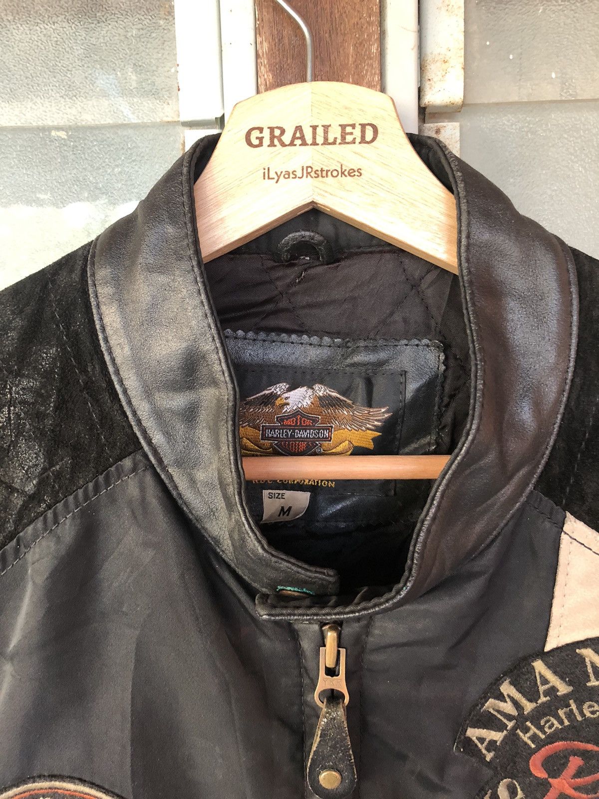 Harley Davidson Vintage Harley-Davidson Superbike Rider Leather Jacket Size US M / EU 48-50 / 2 - 25 Thumbnail