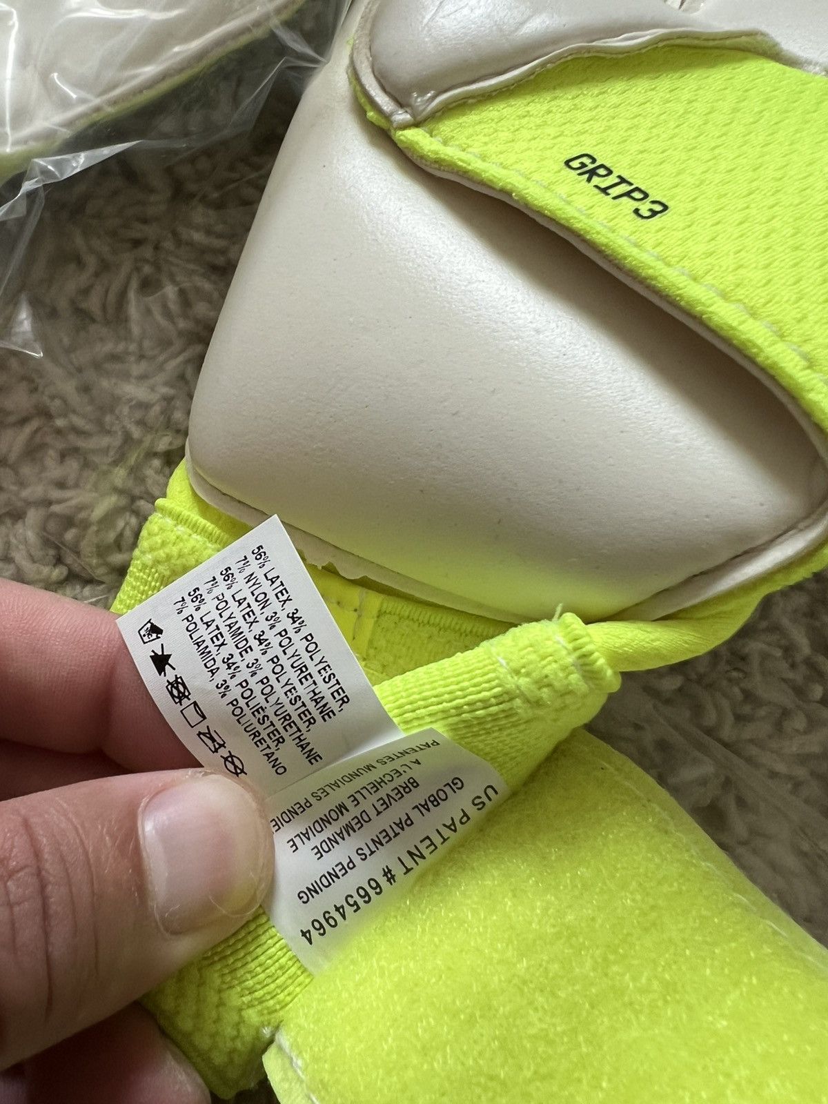 Nike Nike Grip 3 Match Goalkeeper Gloves Soccer Gloves Size ONE SIZE - 5 Thumbnail