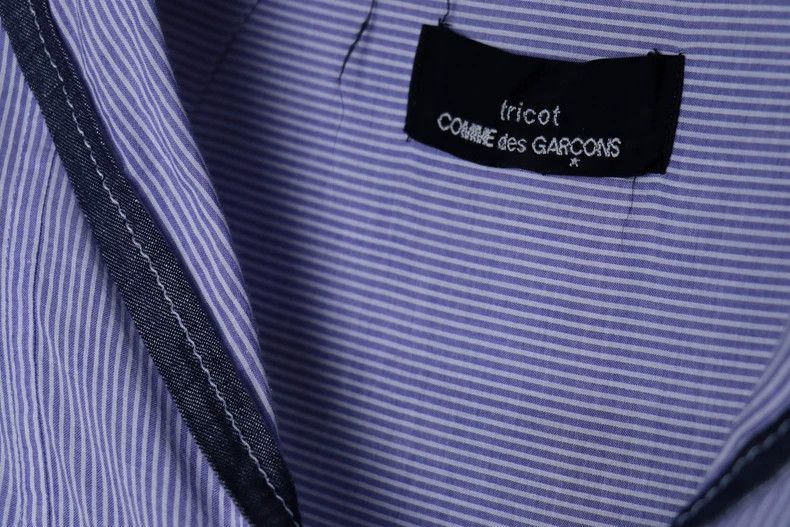 Comme des Garcons Comme Des Garcons Navy Neck Flat Cut Dress Size S / US 4 / IT 40 - 7 Thumbnail