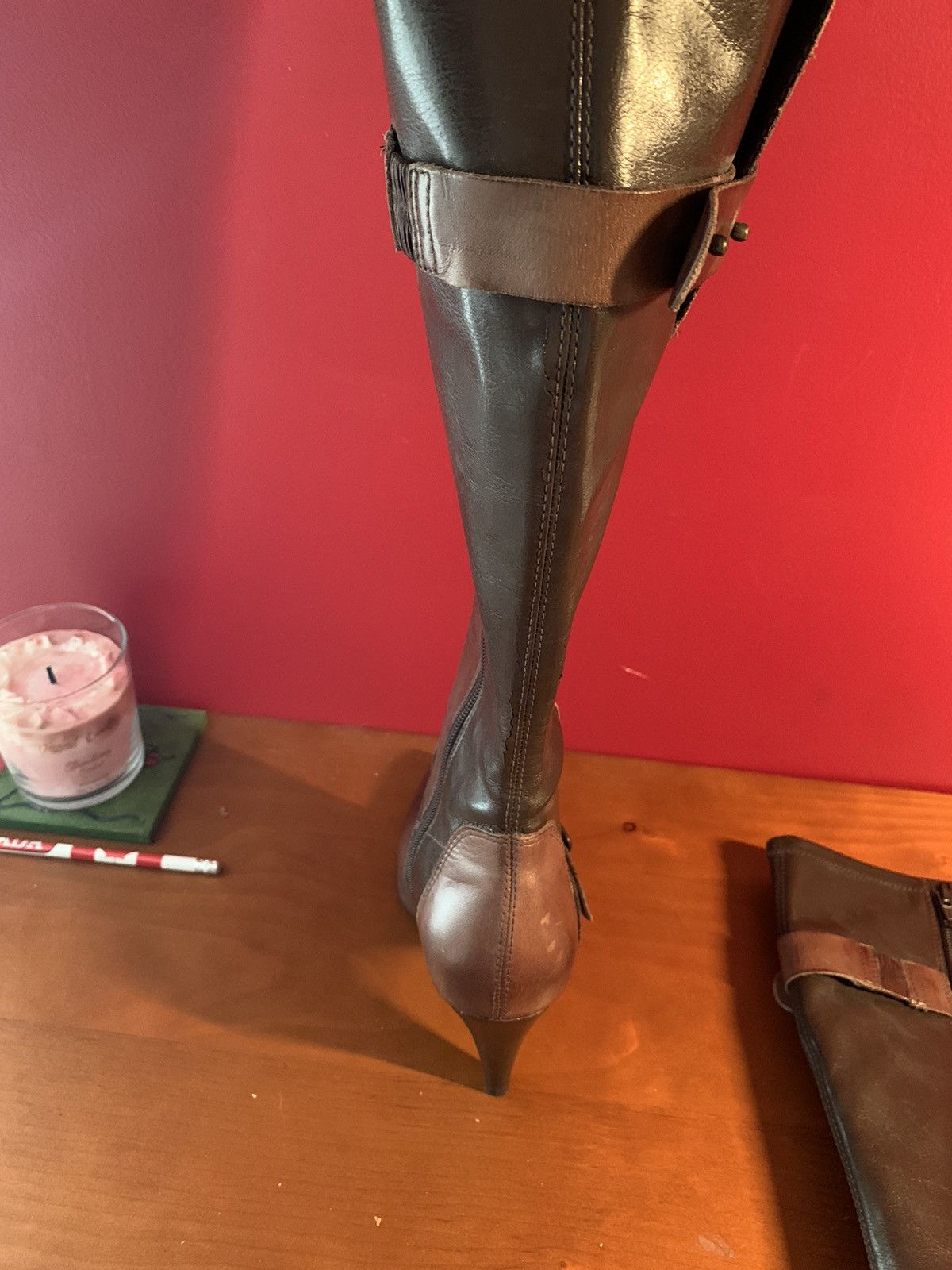 Leather × Vintage Vintage leather boots Size US 7.5 / IT 37.5 - 5 Thumbnail