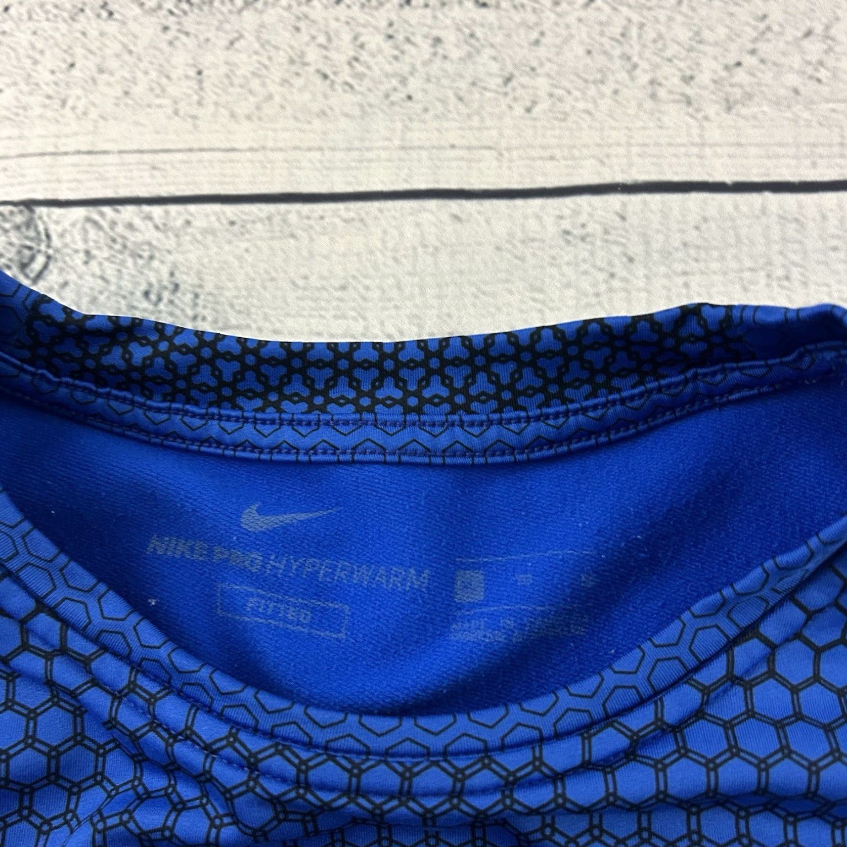 Nike Nike Pro Hyperwarm Fitted Athletic Shirt Men's XL Blue Size US XL / EU 56 / 4 - 2 Thumbnail