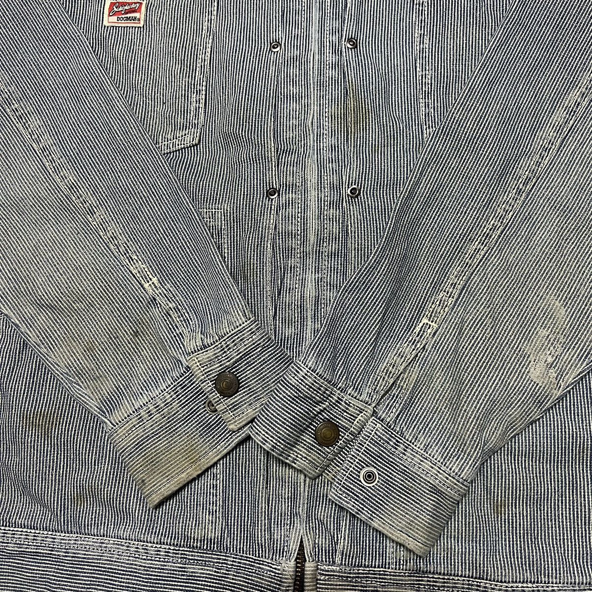 Japanese Brand Vintage Dogman Hickory Work Wear Jacket Distressed Size US L / EU 52-54 / 3 - 18 Thumbnail