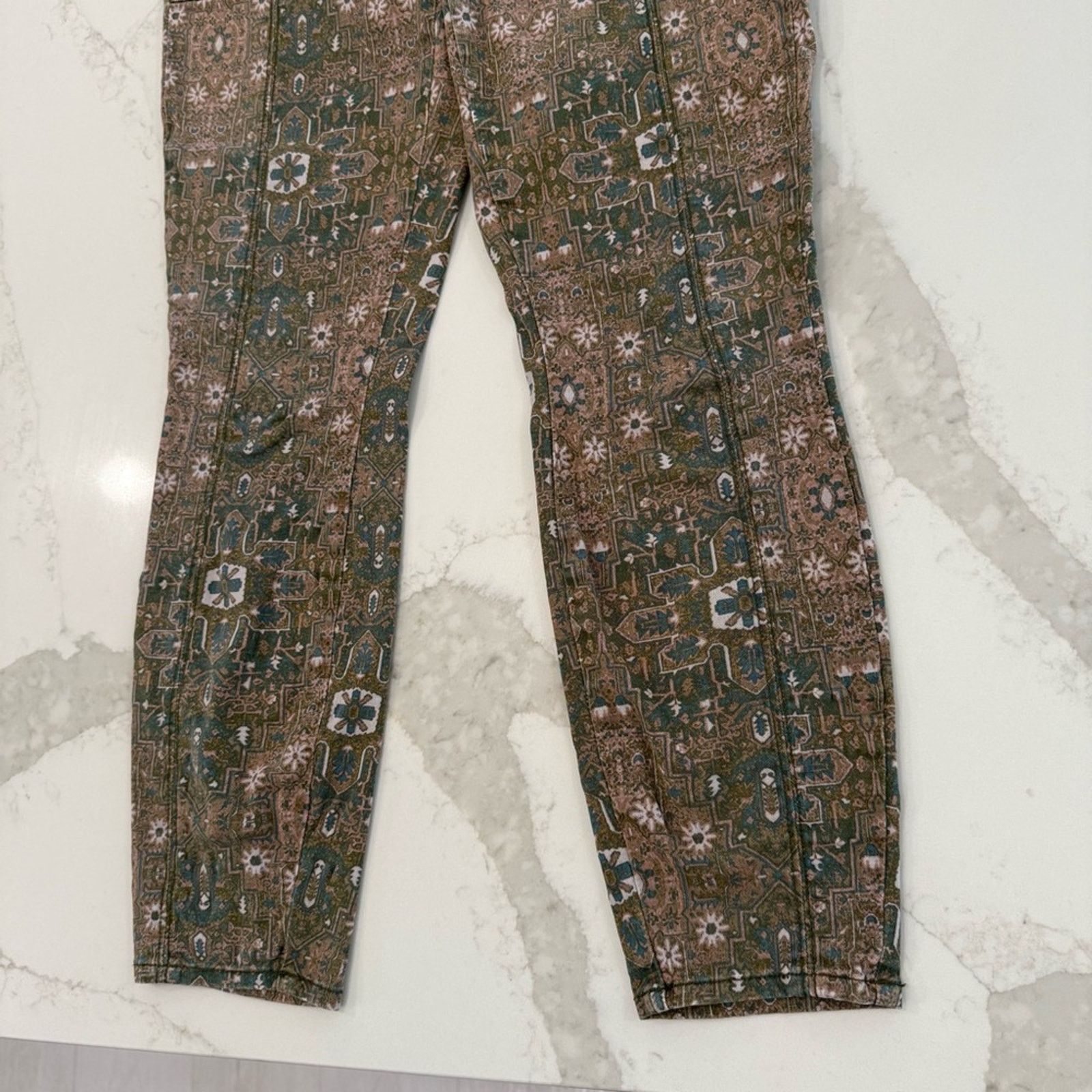 Anthropologie Anthropologie Cadet Slim Utility Pants Women’s 28 Tan Aztec Size 28" / US 6 / IT 42 - 2 Thumbnail