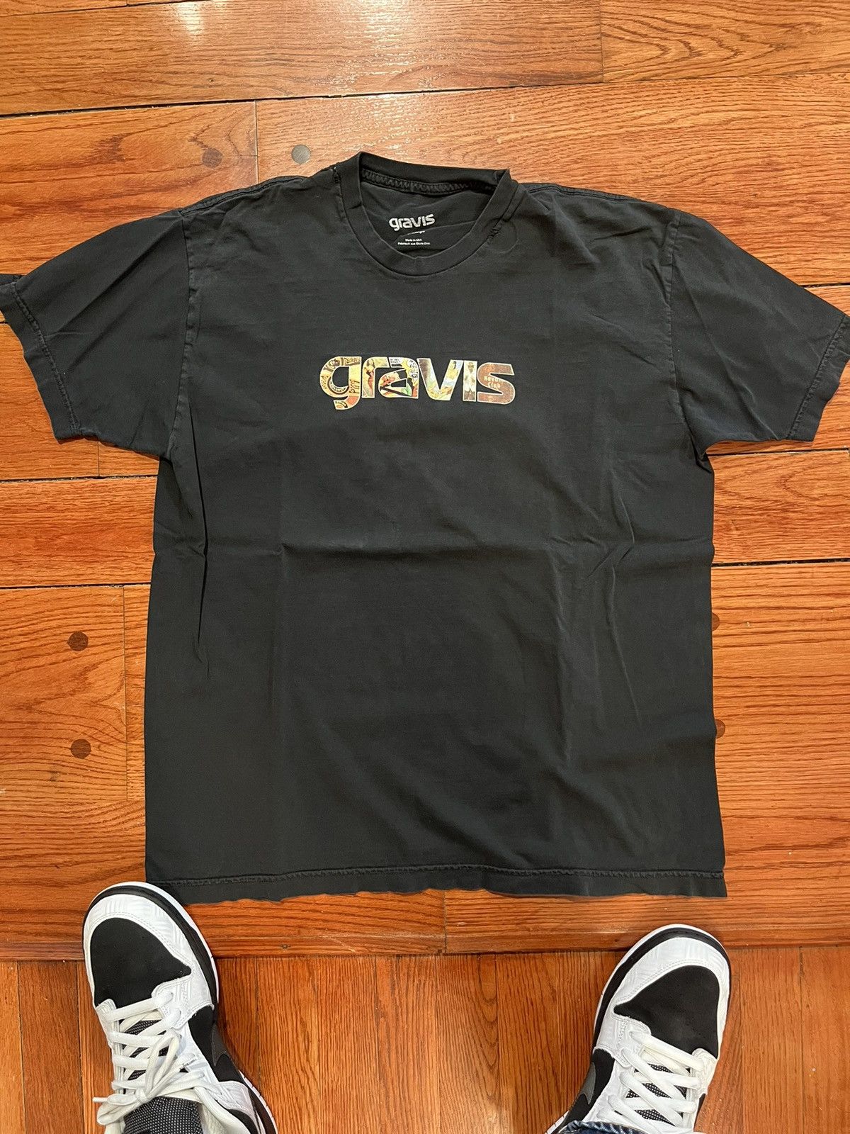 image of Gravis Vintage Skateboarding T Shirt Made In Usa XL Black, Men's