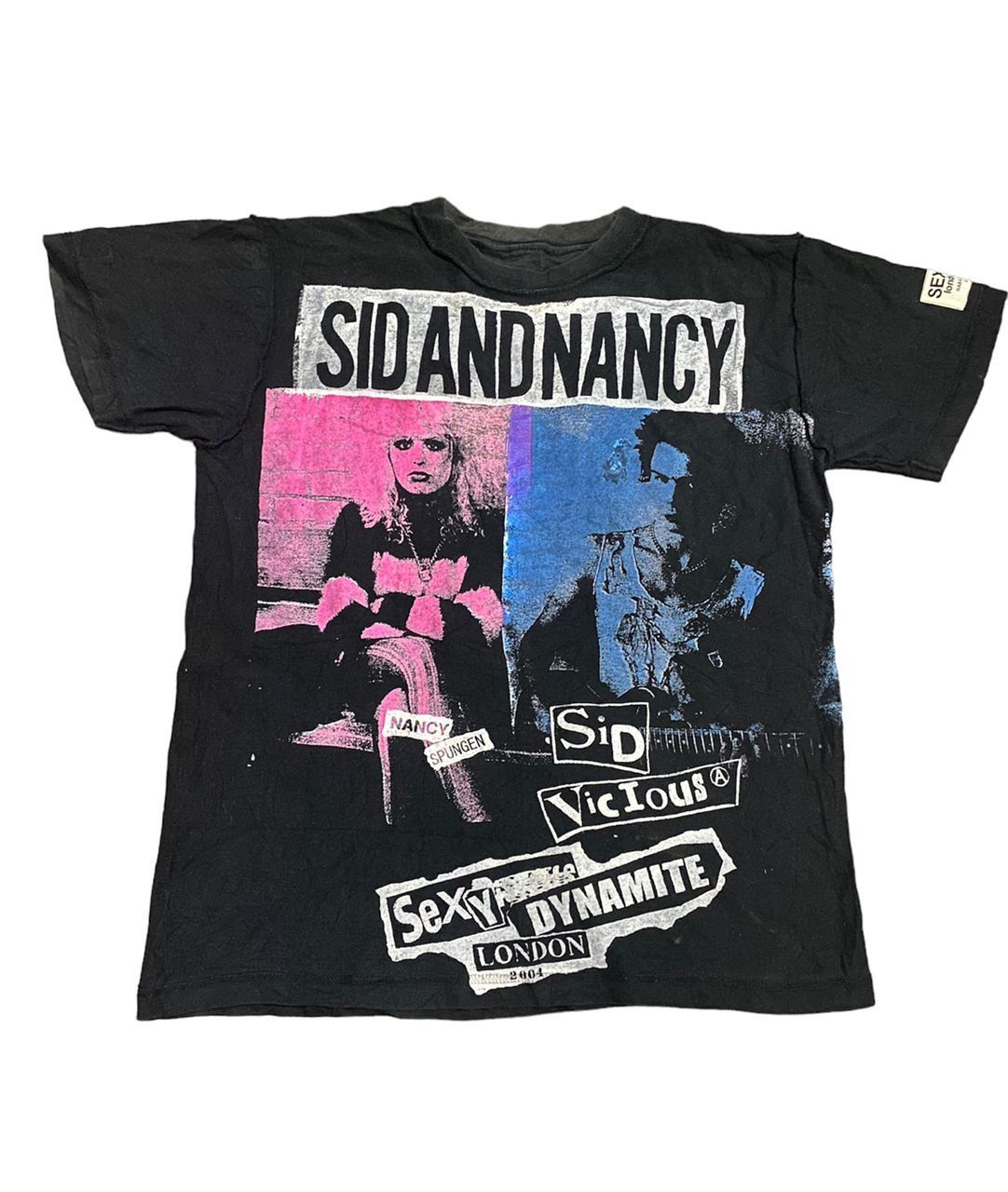 image of Seditionaries sid And Nancy Printed Tshirt By Sexy Dynamite London in Black, Men's (Size Medium)