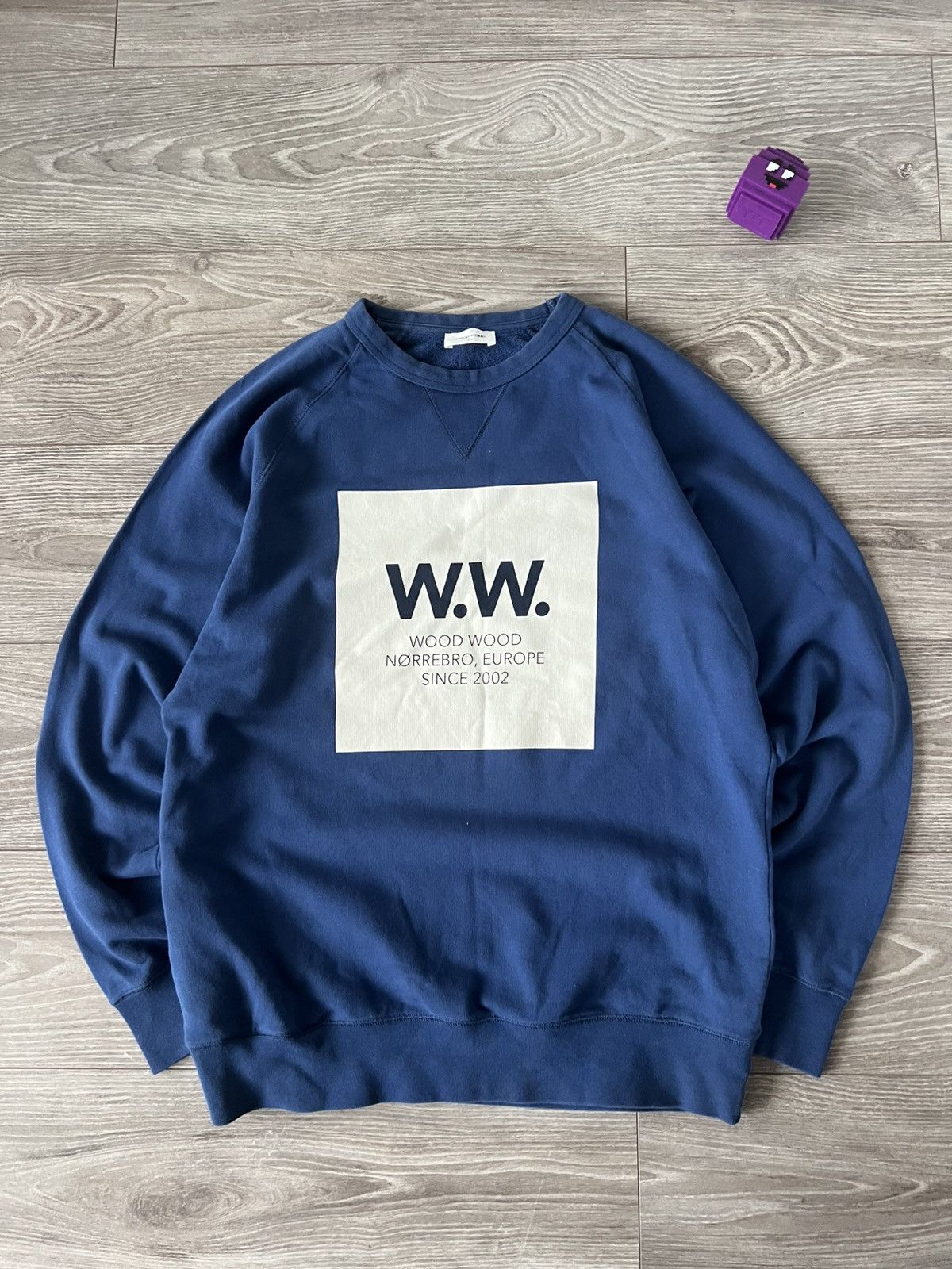Wood Wood ‼️Archival Box Logo Wood Wood W.W. sekret Pocket Sweatshirt‼️ Size US L / EU 52-54 / 3 - 2 Thumbnail