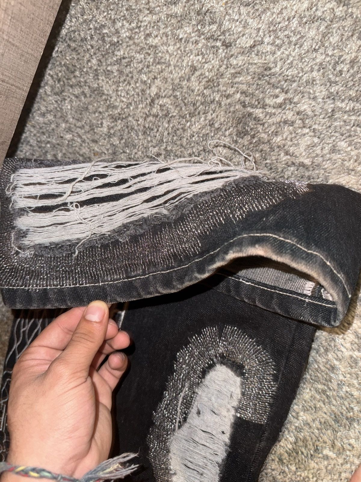 Who Decides War Who Decides War Darning Side Denim Jeans Size US 32 / EU 48 - 5 Thumbnail