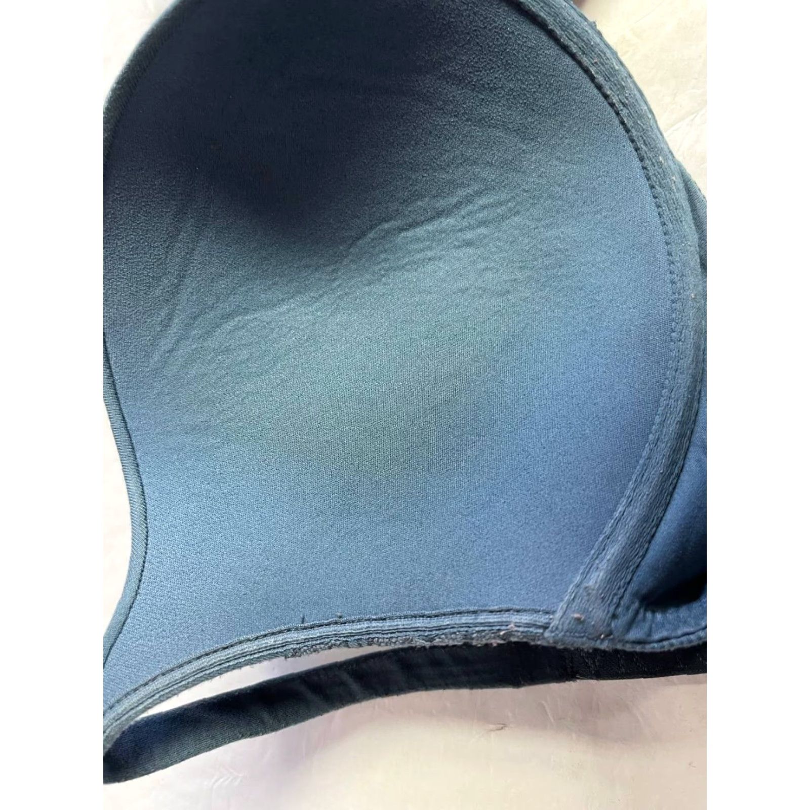 Victoria's Secret VINTAGE Victoria's Secret Bra Lined Perfect Coverage Blue 34D Underwired Padded Hook & Eye 34D Womens Size ONE SIZE - 6 Thumbnail