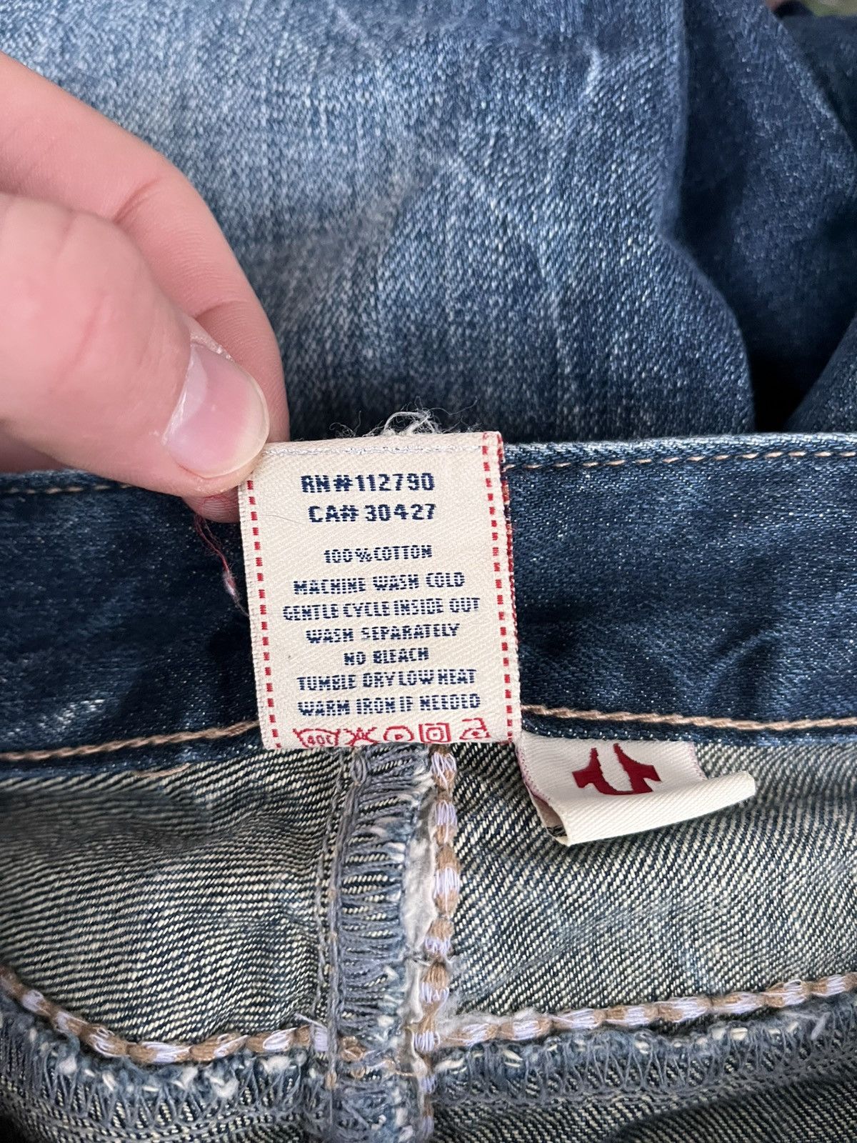 True Religion True Religion Japanese Jeans White Stitch Denim Rare Vintage Size US 31 - 11 Thumbnail