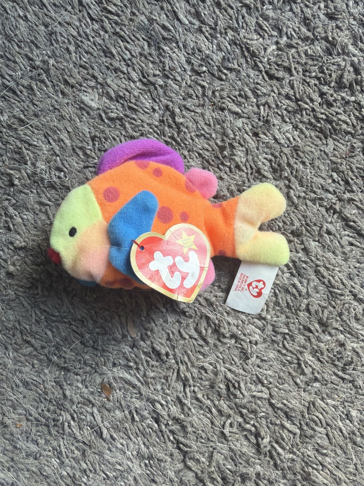 Vintage 1999 McDonald’s Ty Lips The Fish Teenie Beanie Baby Size ONE SIZE - 2 Thumbnail