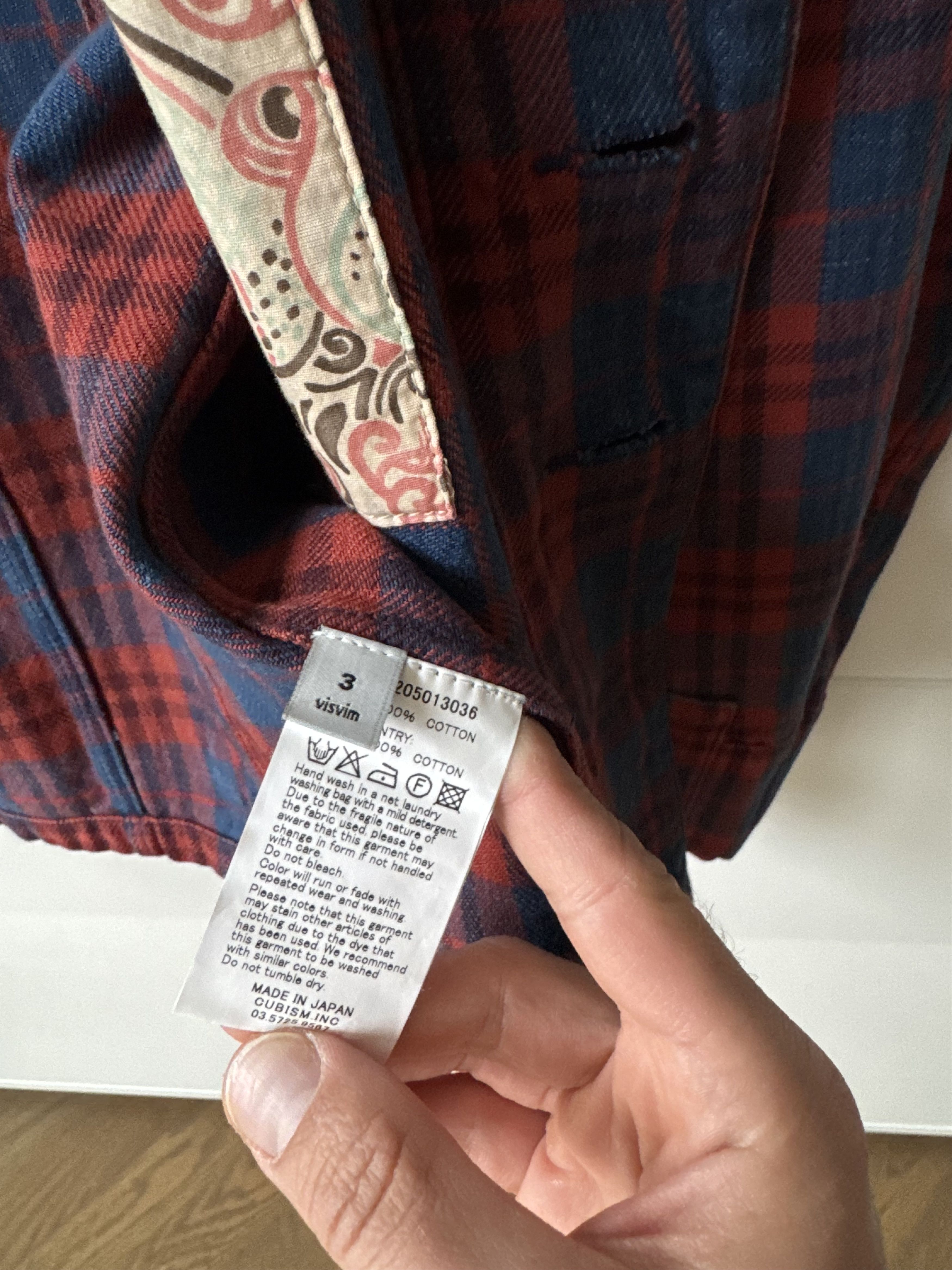 Visvim [3] Lugli Jacket Indigo Check in Red (AW14) Size US L / EU 52-54 / 3 - 7 Thumbnail