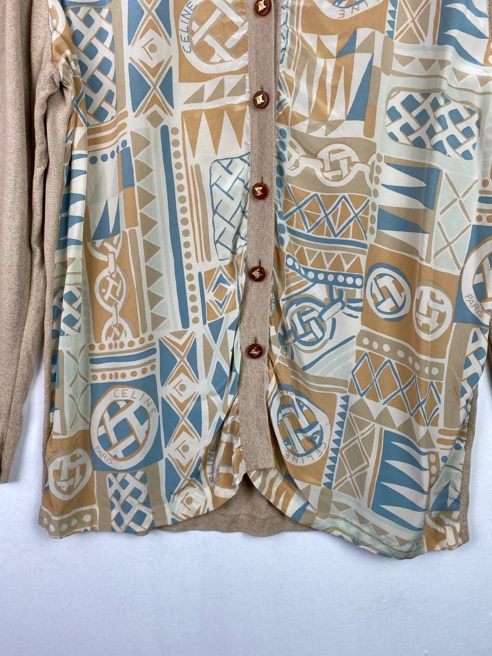 Celine vintage celine rayon cardigan nice design Size L / US 10 / IT 46 - 3 Thumbnail
