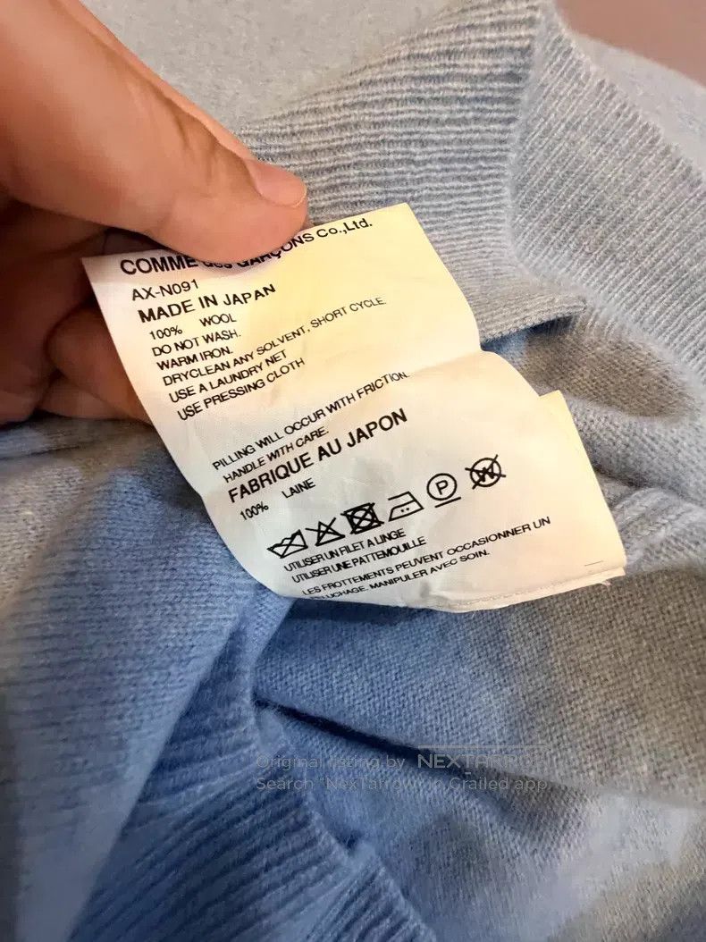Comme des Garcons Comme des Garcons Gray-blue wool cardigan Size S / US 4 / IT 40 - 7 Thumbnail