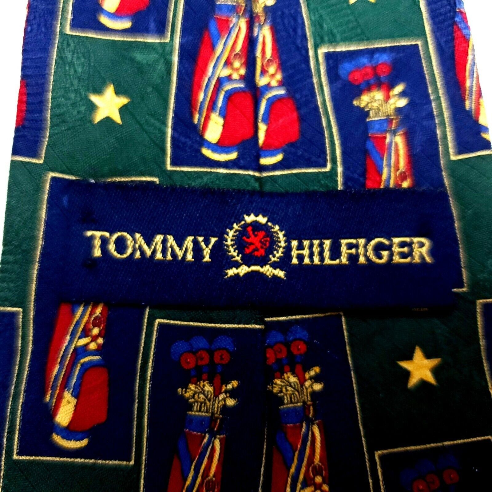 Tommy Hilfiger Tommy Hilfiger Golf Clubs Green Novelty Tie Silk Wide Size ONE SIZE - 3 Thumbnail