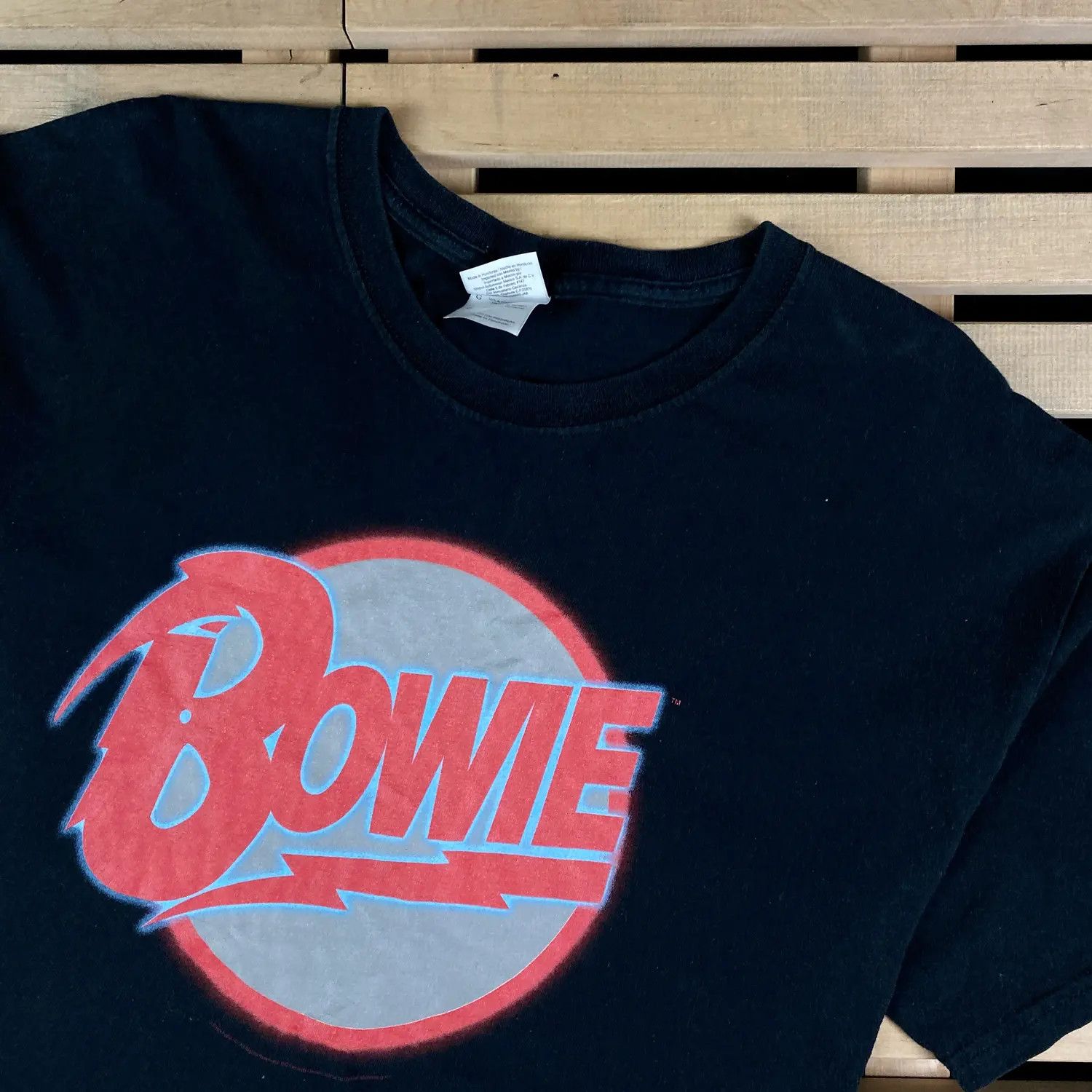 Band Tees Mens Vintage T Shirt Bowie Size L Size US L / EU 52-54 / 3 - 2 Thumbnail