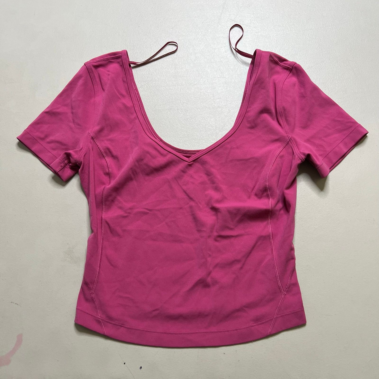 Lululemon Lululemon Align Tee Nulu Cropped Length Size 4 Sonic Pink Size S / US 4 / IT 40 - 7 Thumbnail