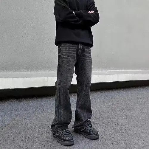 Japanese Brand × Jean Washed Black Stacked Denim Jeans Size US 32 / EU 48 - 1 Thumbnail