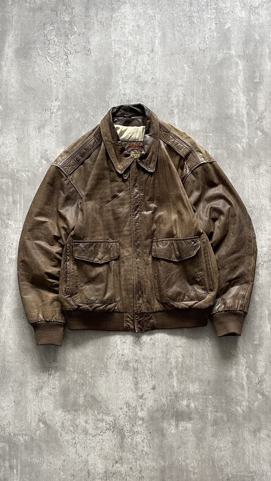 Avirex × Japanese Brand × Vintage VINTAGE FADED BROWN FLIGHT LEATHER JACKET Size US L / EU 52-54 / 3 - 1 Thumbnail