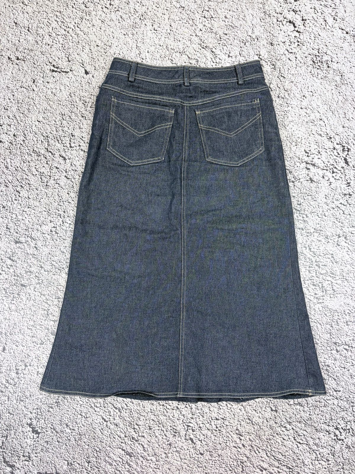 Morgan De Toi Vintage Morgan De Toi Y2K Denim Midi Skirt Indigo Blue Size 26" / US 2 / IT 38 - 7 Thumbnail