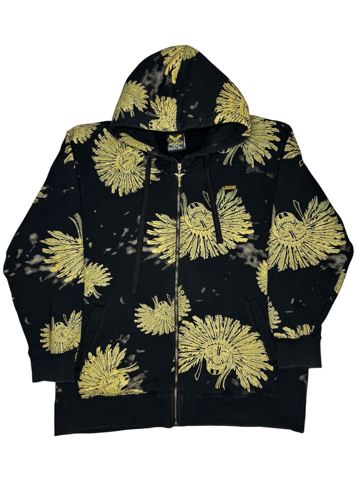 Avirex Vintage Y2K Avirex Zip Up Hoodie Size US XL / EU 56 / 4 - 1 Thumbnail