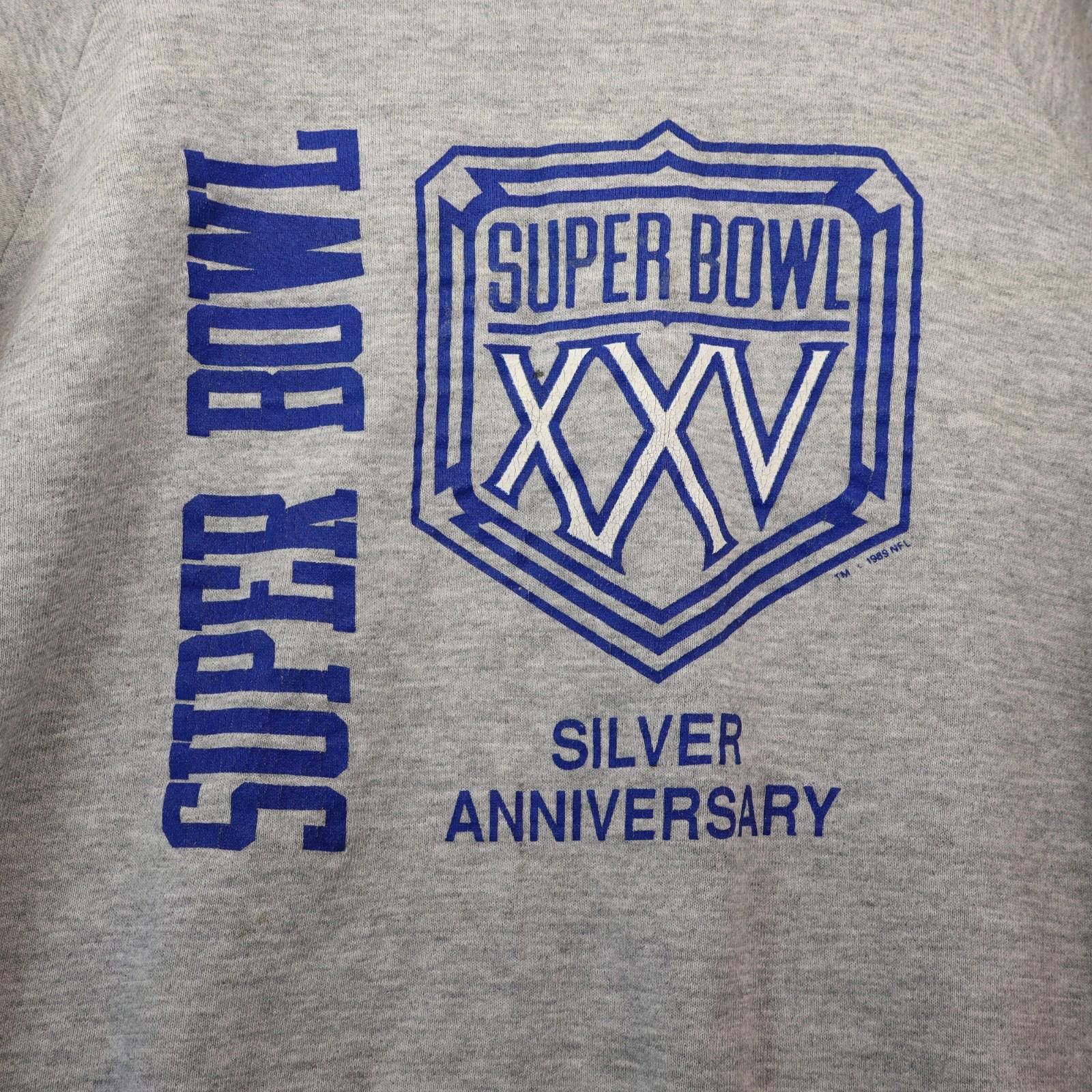 Vtg Super Bowl Sweater Men Large XXV 25 90s USA 1989 ! RARE